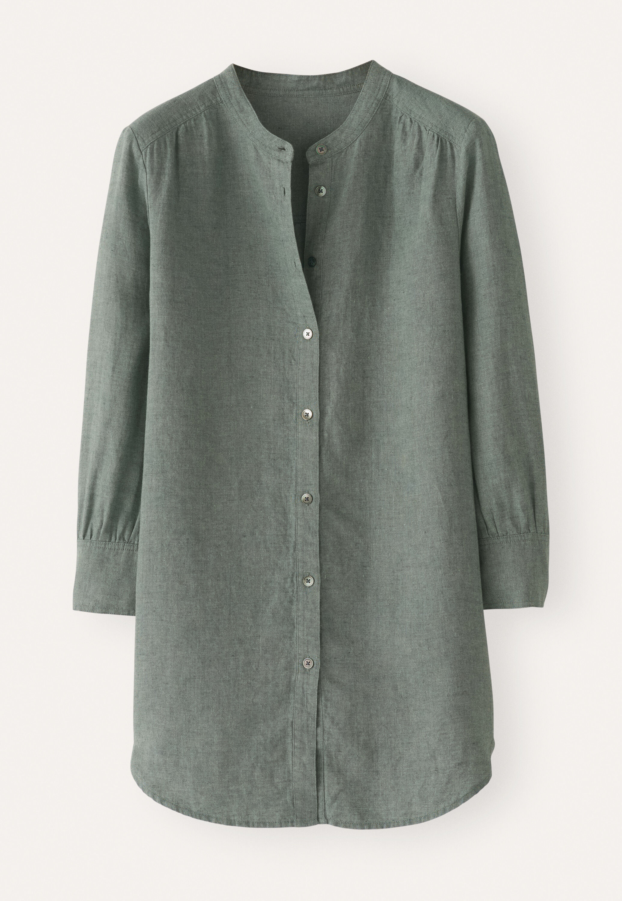 Long curved-hem shirt