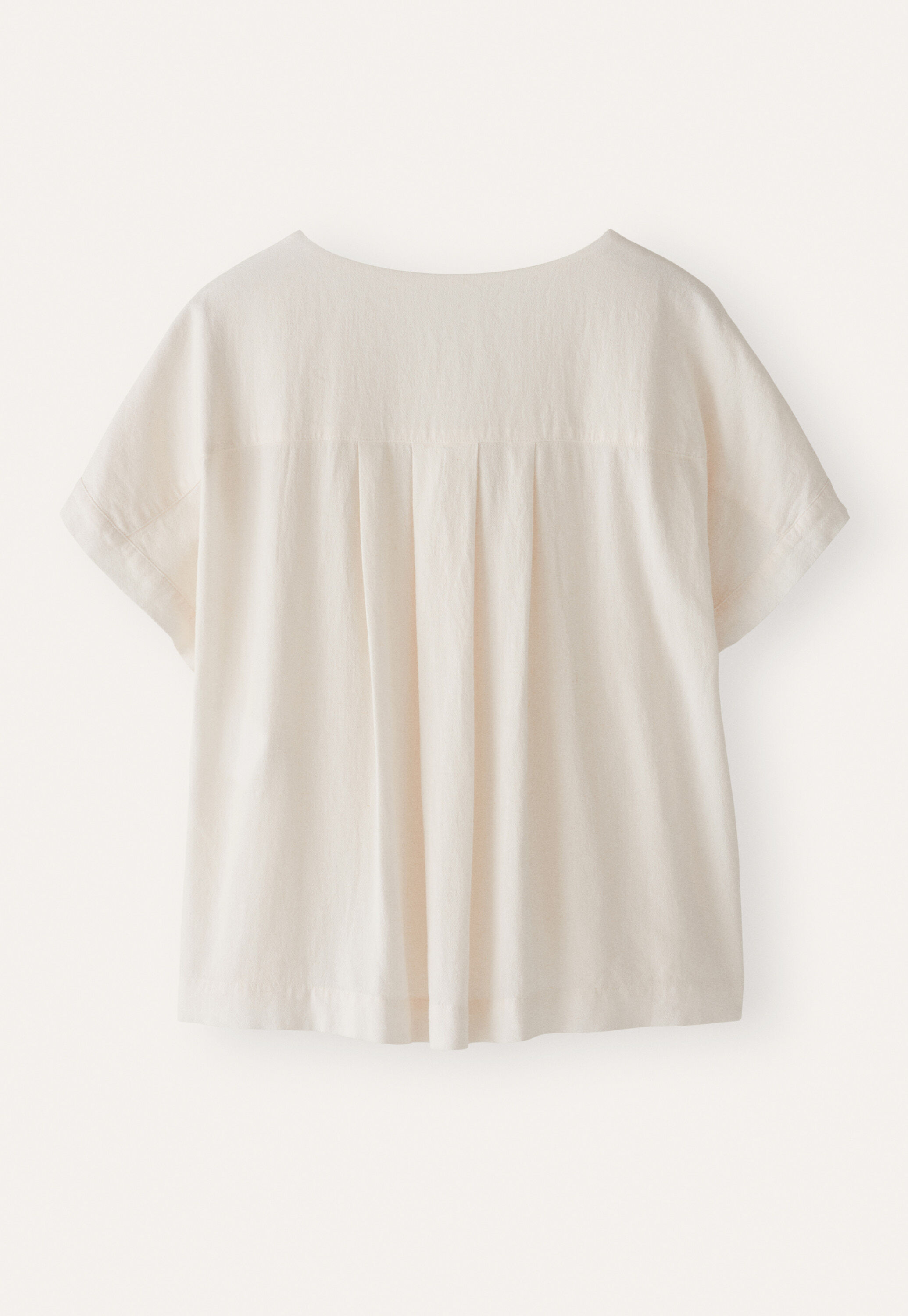 Pleat-front top