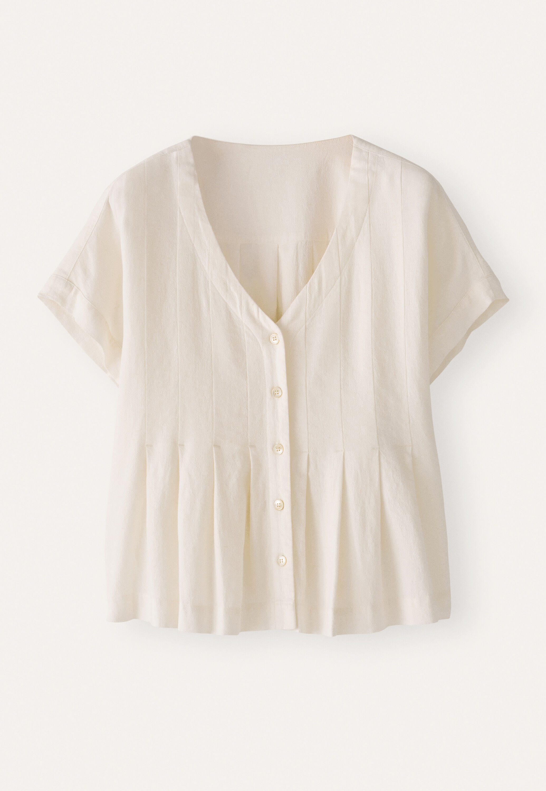Pleat-front top
