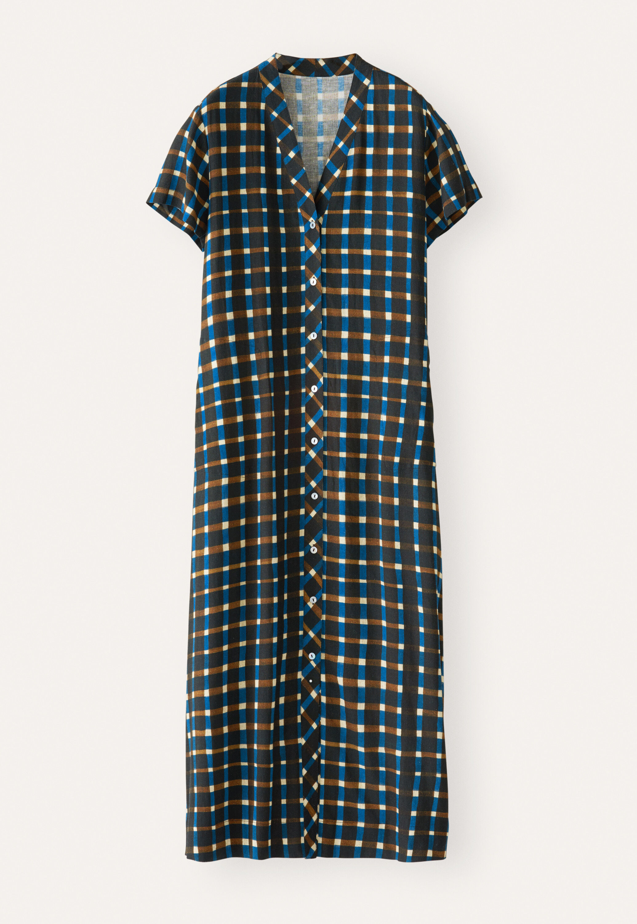 Printed button-through dress