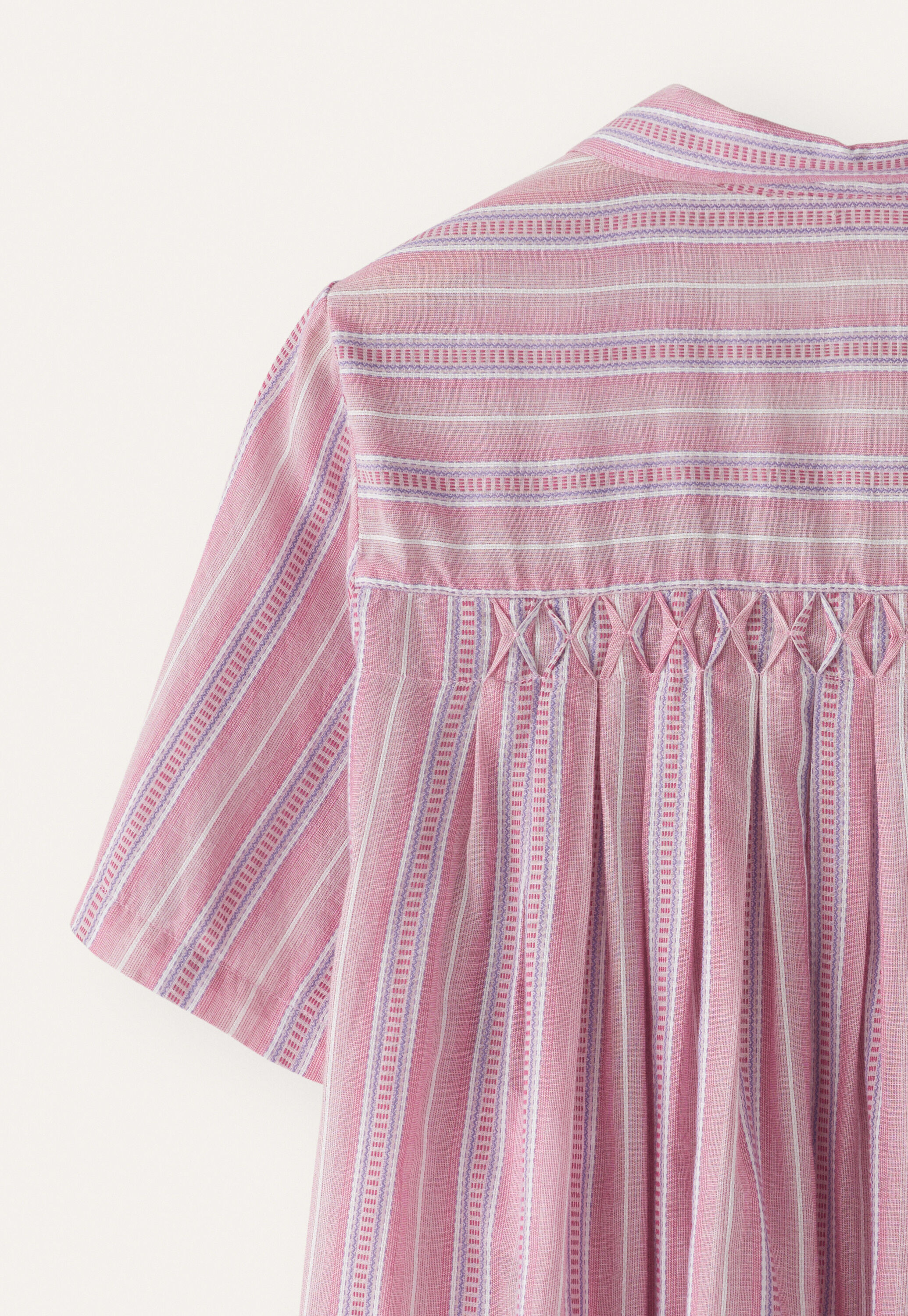 Striped pleated shirt