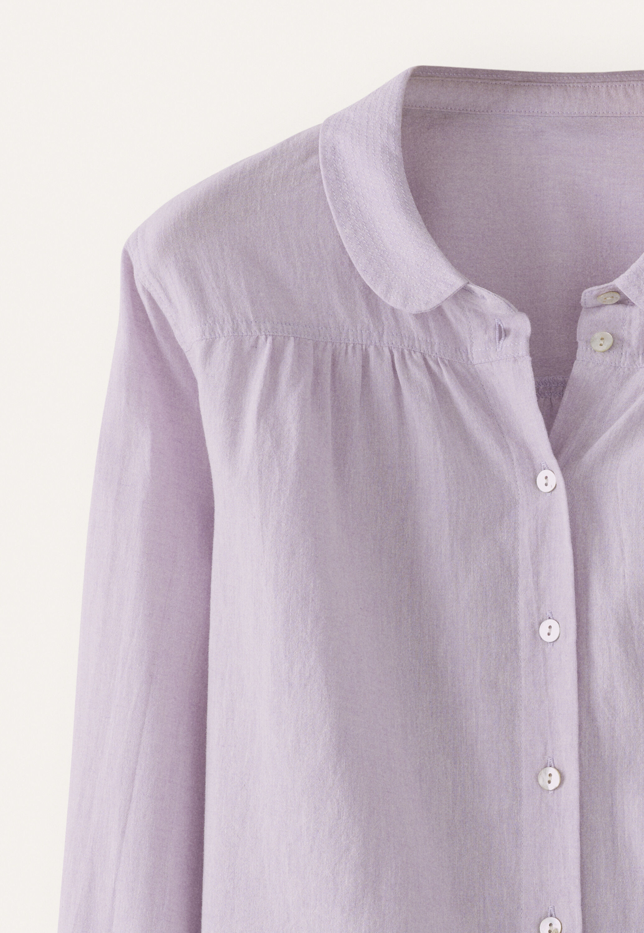 Round-collar shirt, Lavender, large