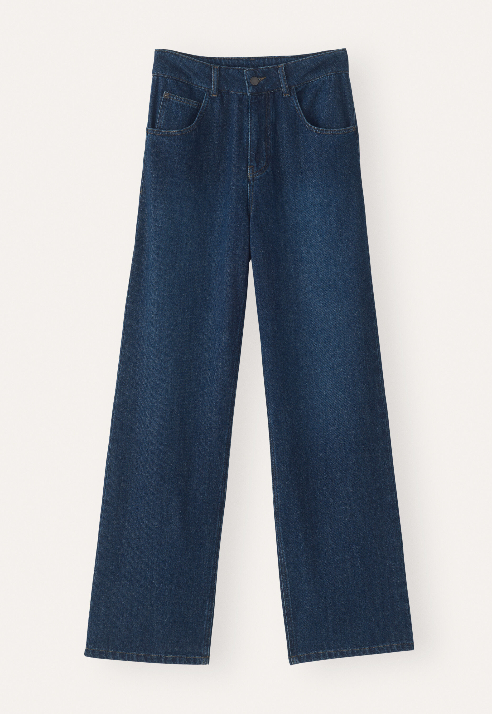 Indigo straight-leg jeans