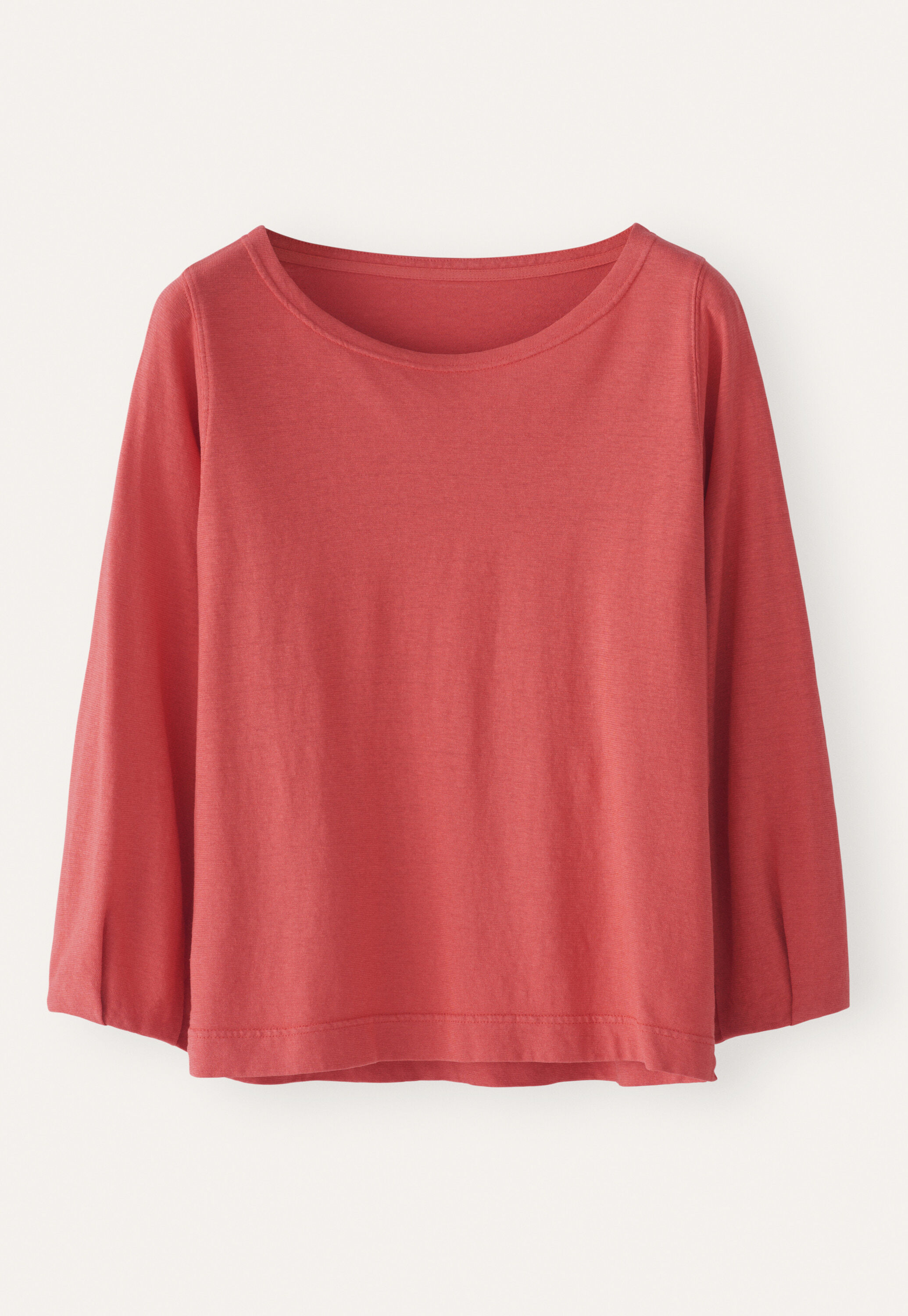 Pleated-cuff jersey top
