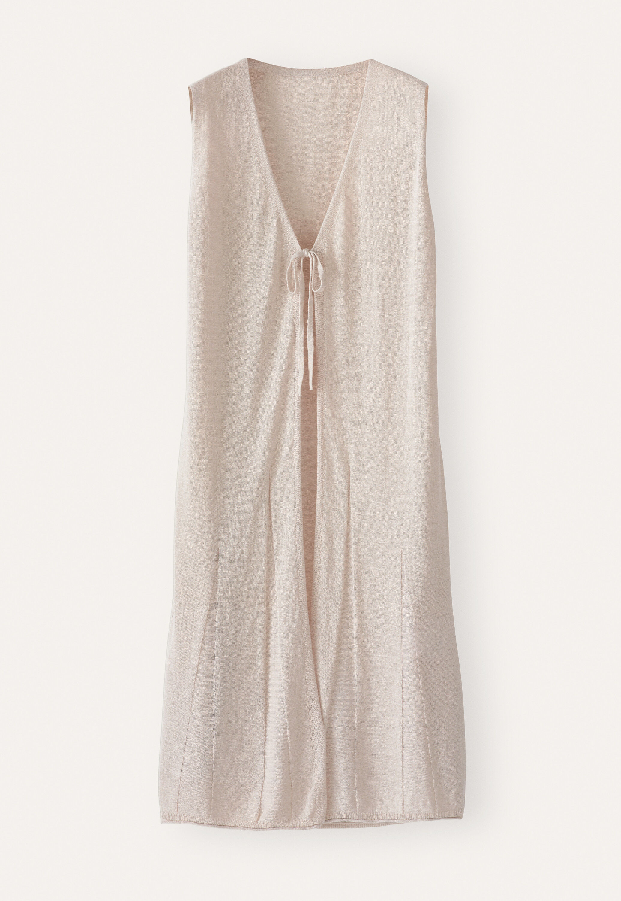 Long knitted waistcoat