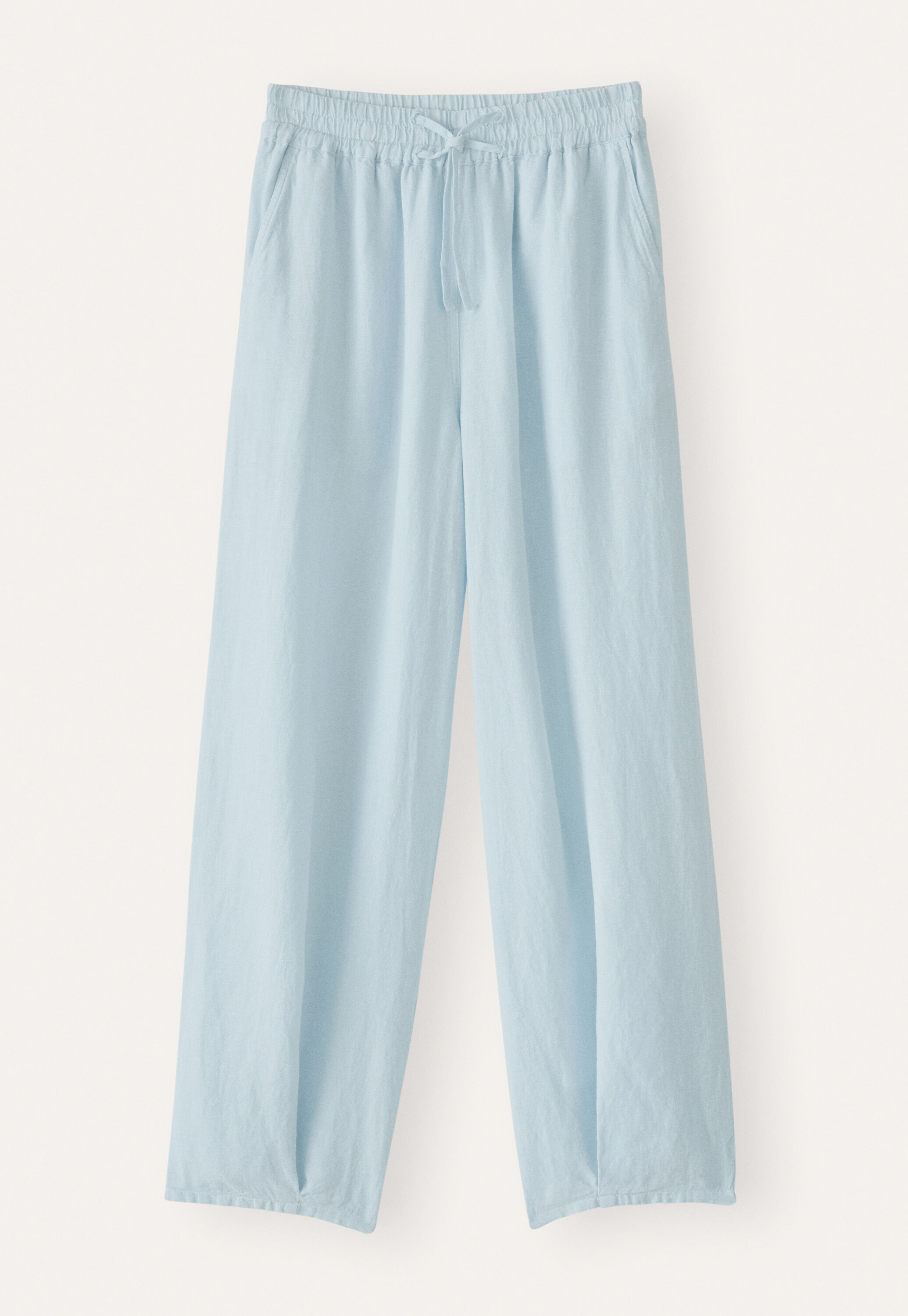 Pull-on tapered trousers