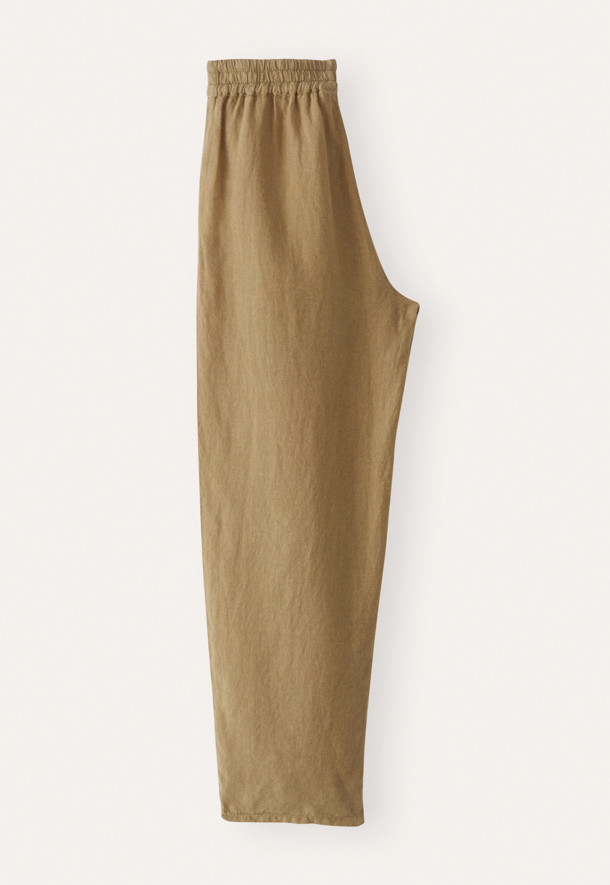 Pull-on tapered trousers