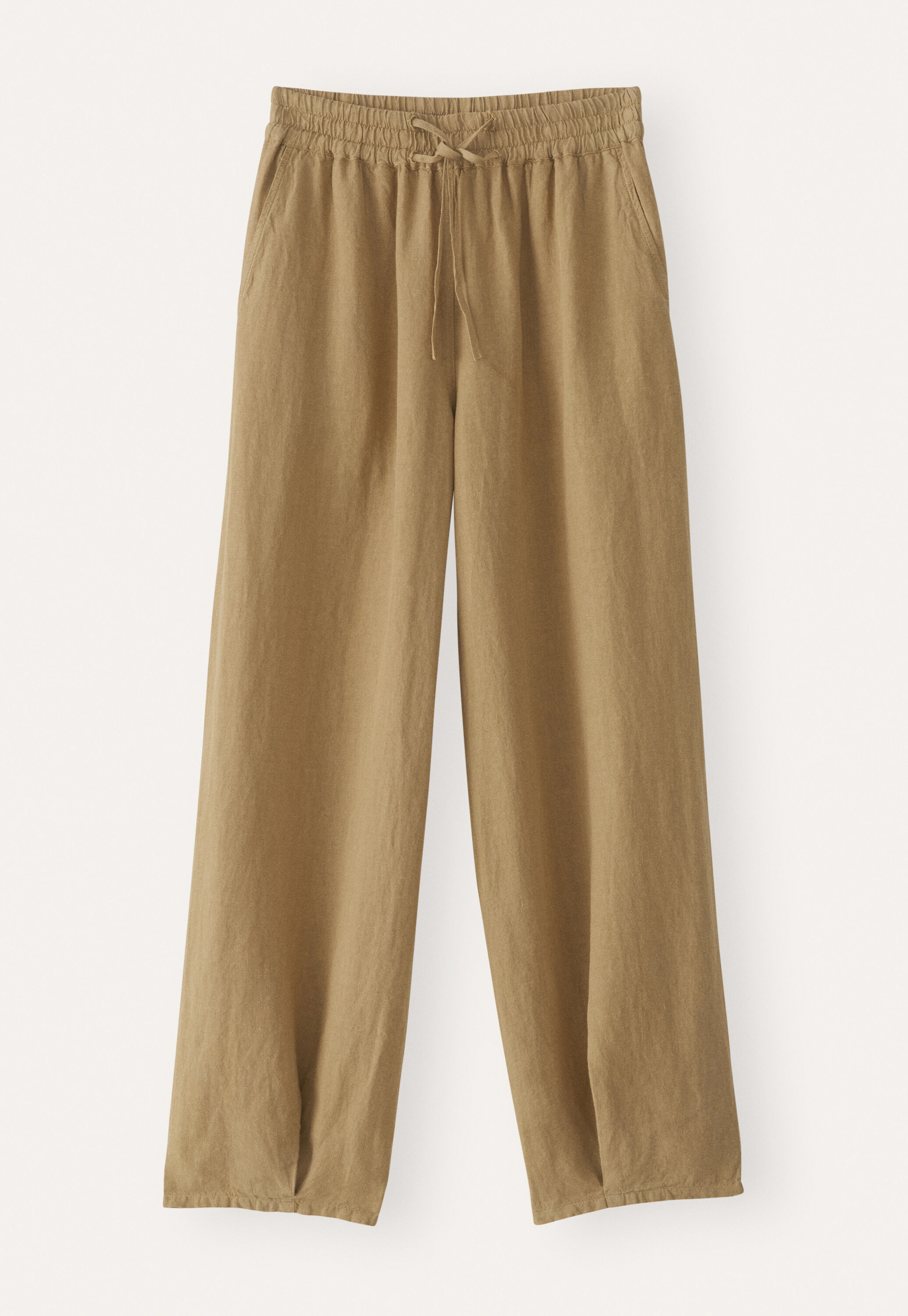 Pull-on tapered trousers