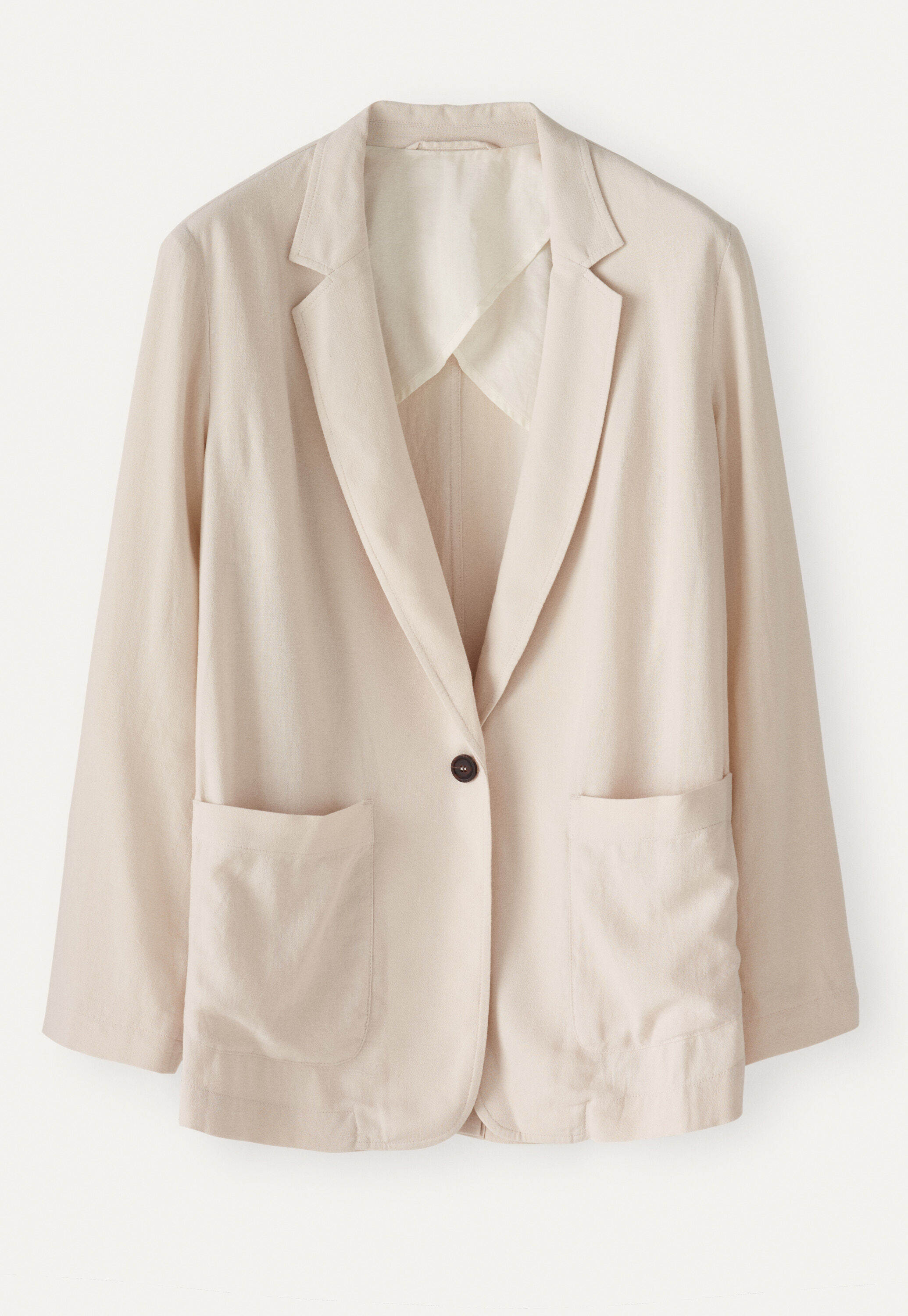 Patch-pocket blazer, Pale natural, large