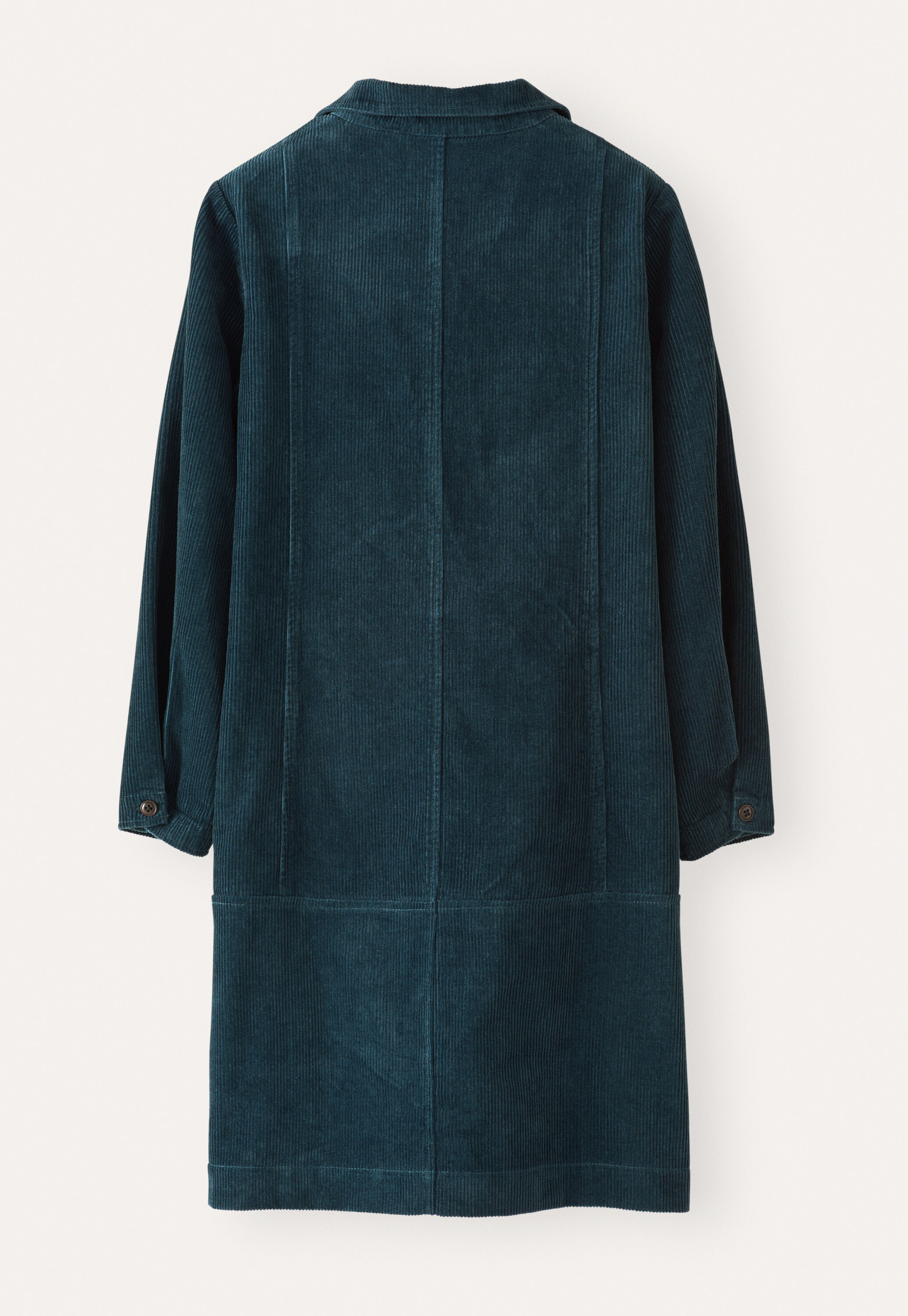 Cord funnel-neck dress