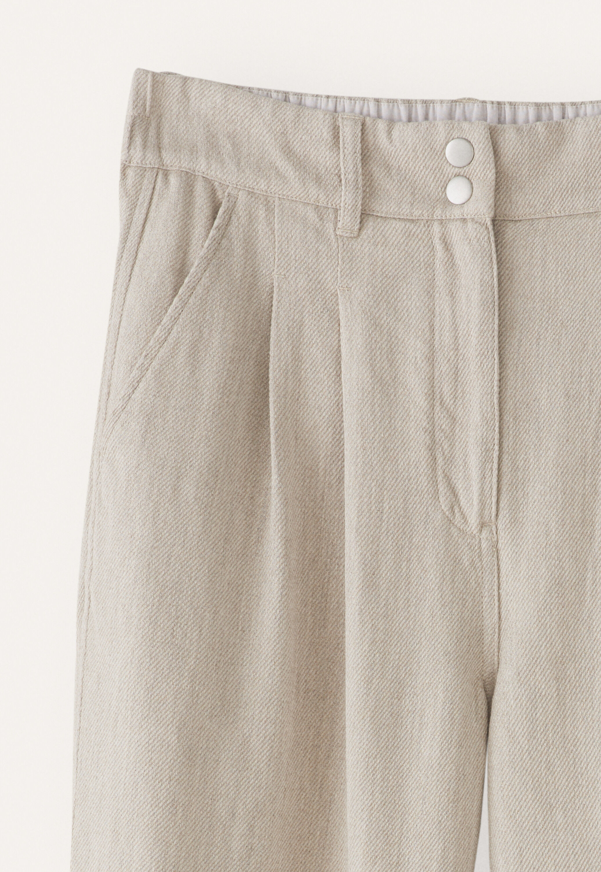 Tapered trousers, Fawn, large