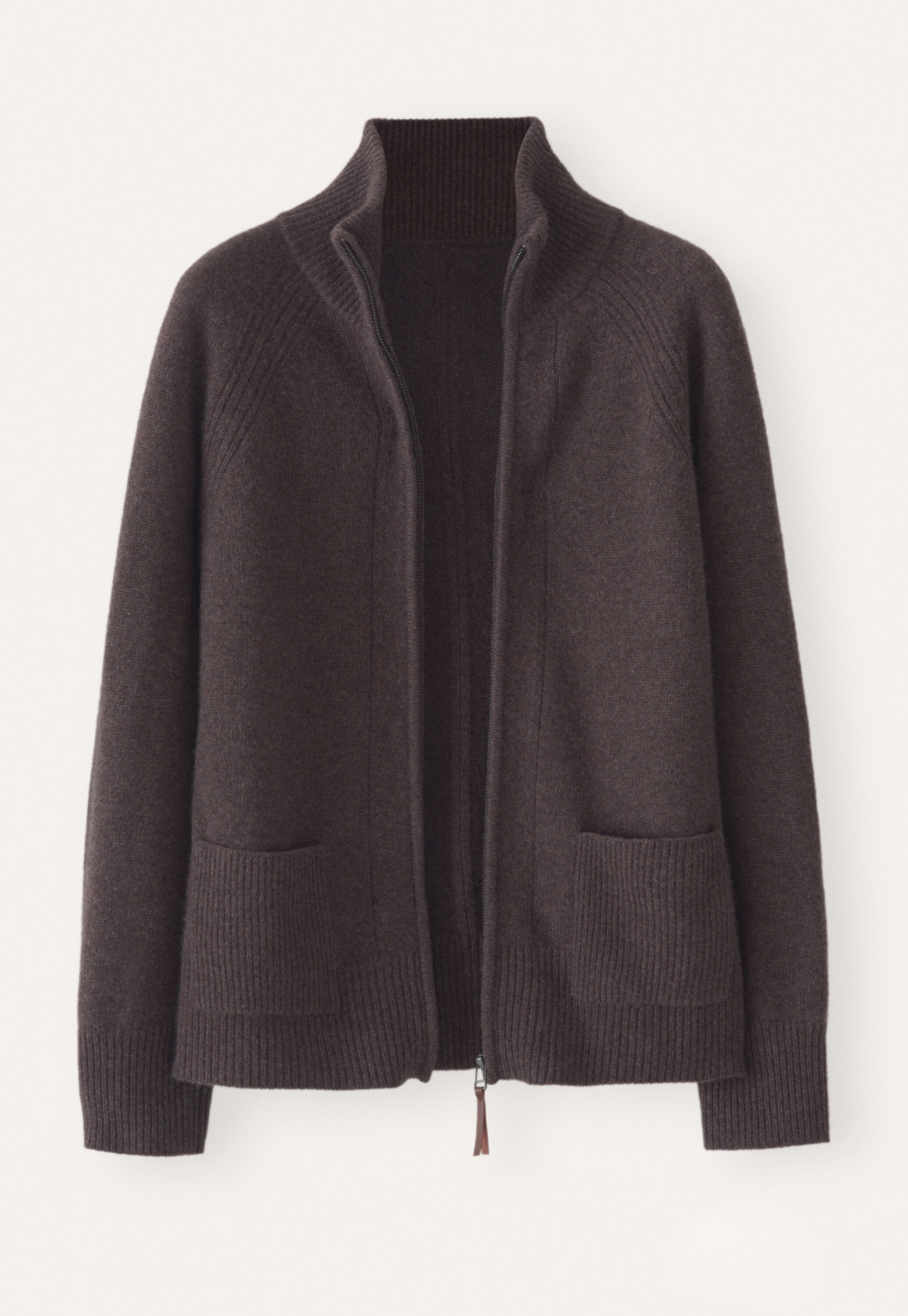 Zip-front cardigan