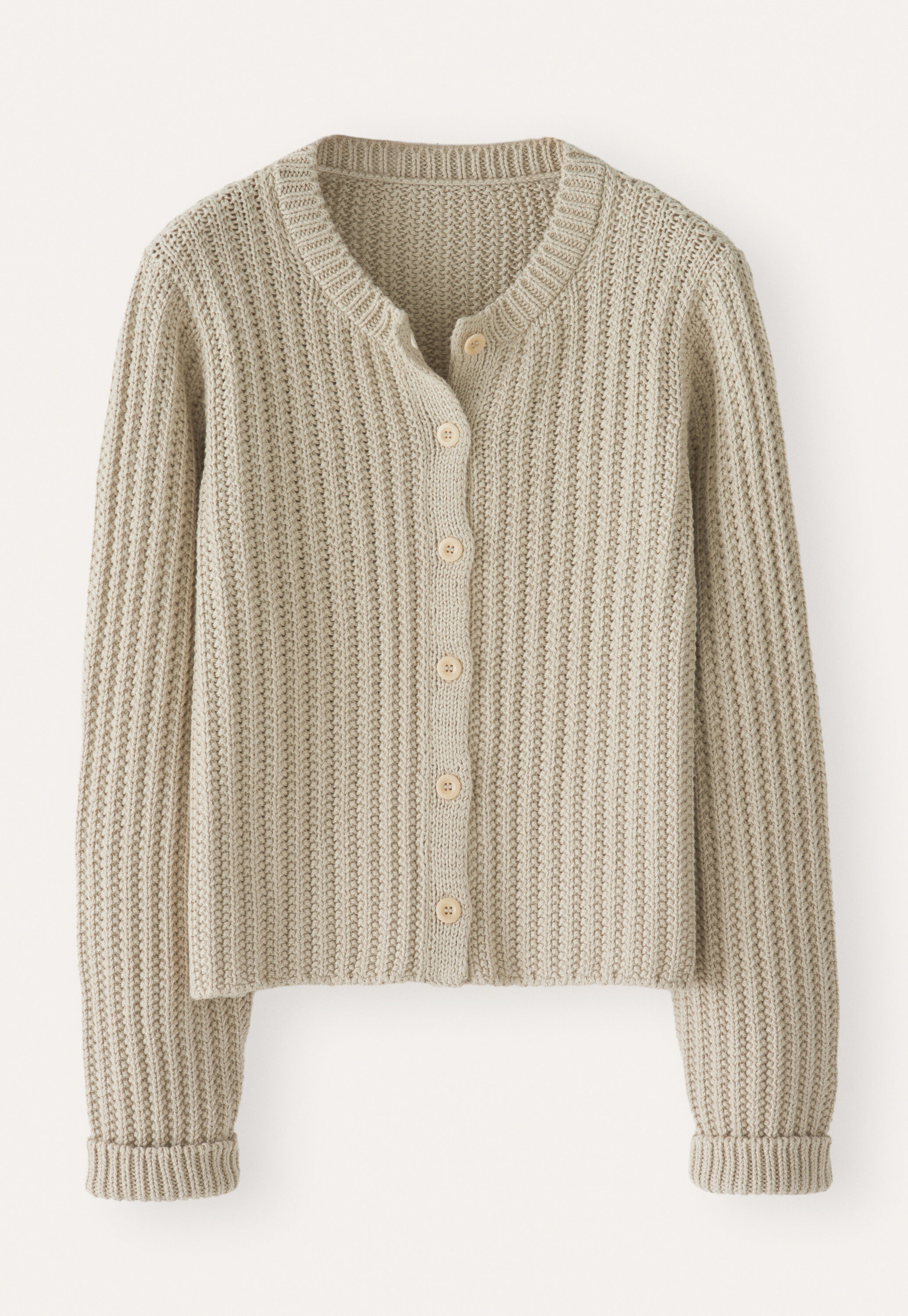 Rib-stitch cardigan