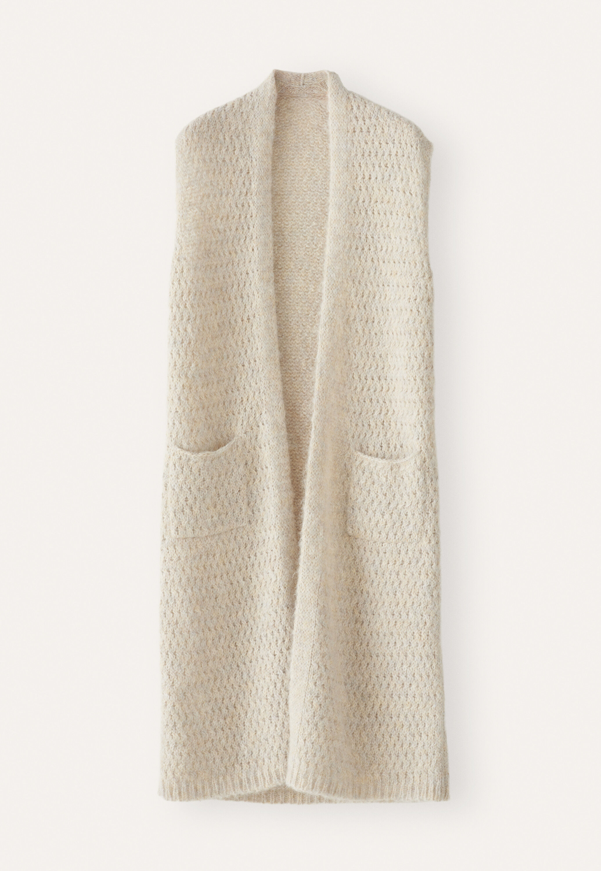 Long open-stitch waistcoat