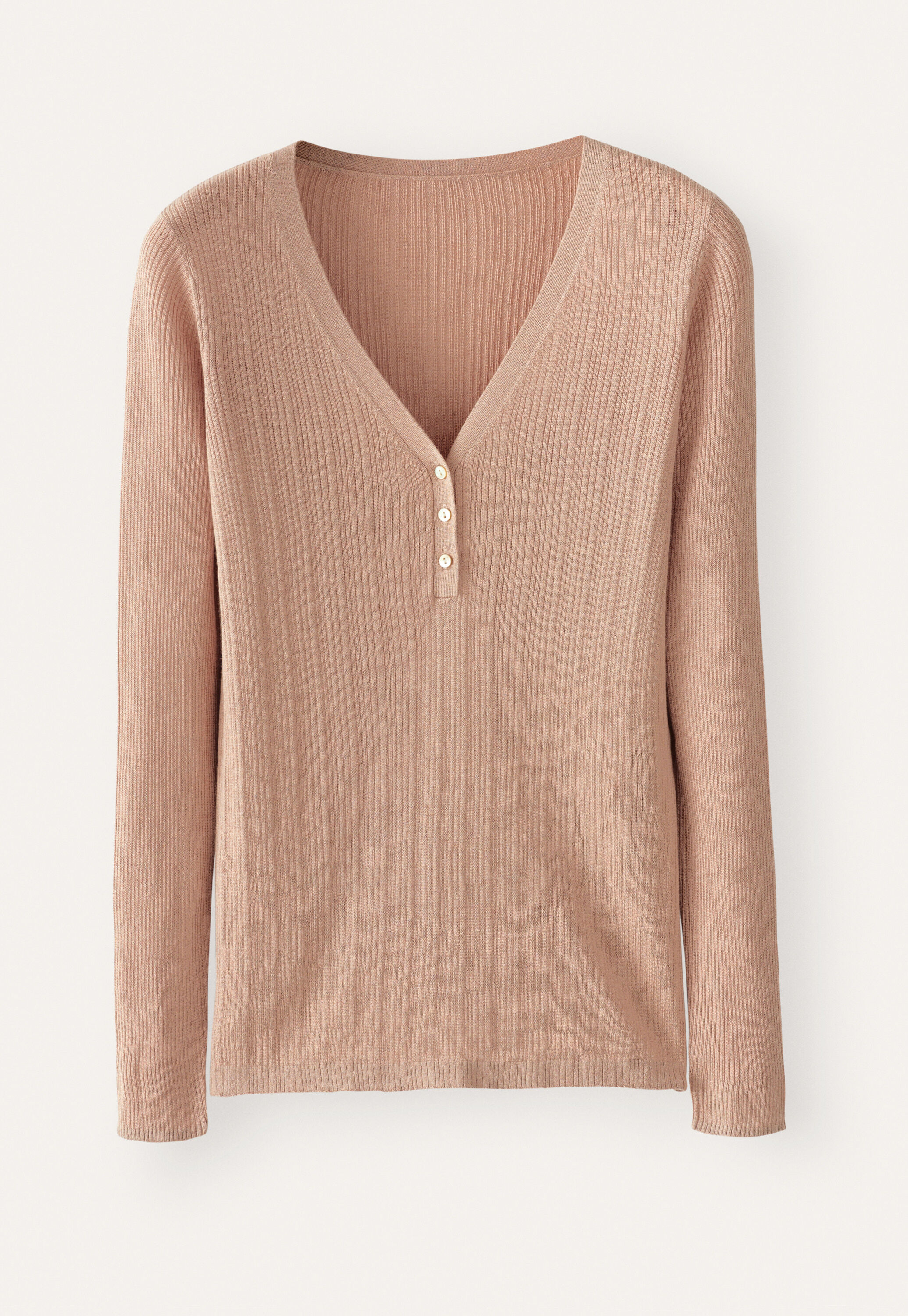 Ribbed v-neck sweater