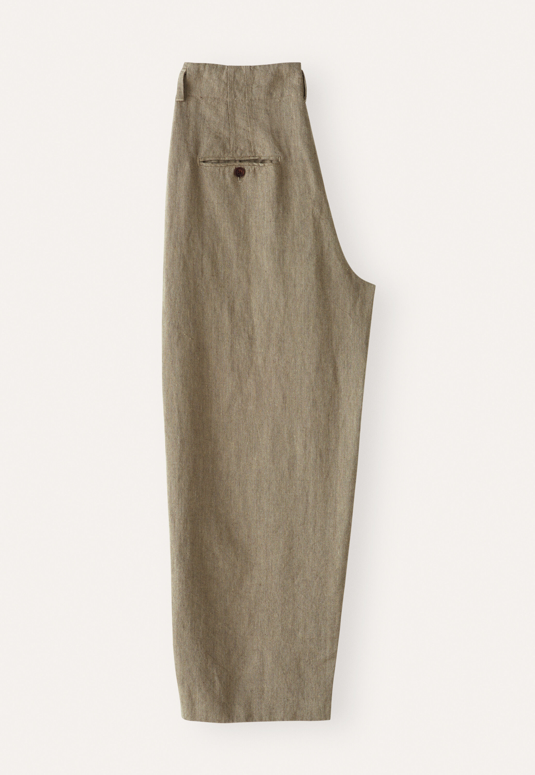 Barrel-leg trousers, Taupe, large
