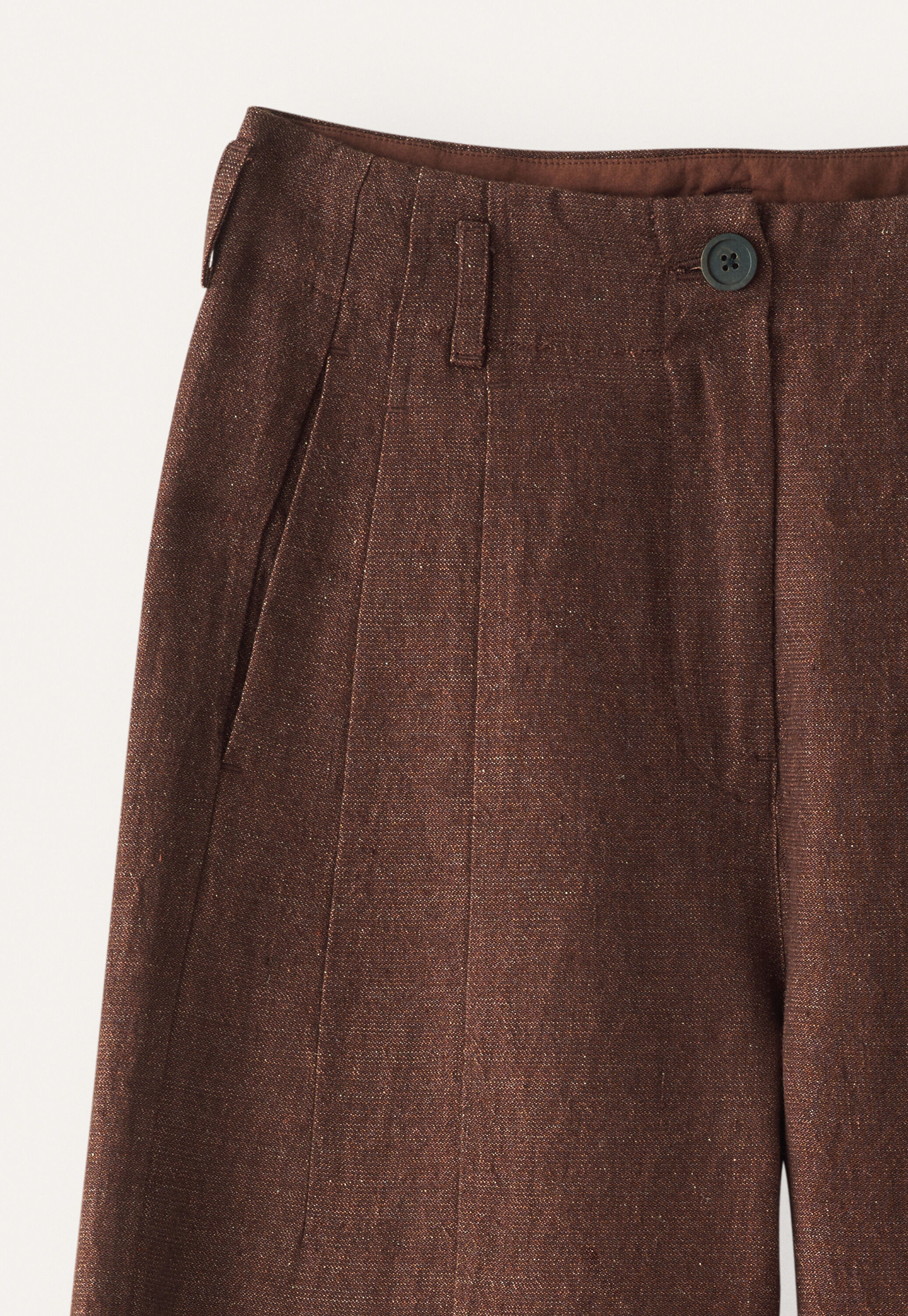 Barrel-leg trousers, Blush brown, large