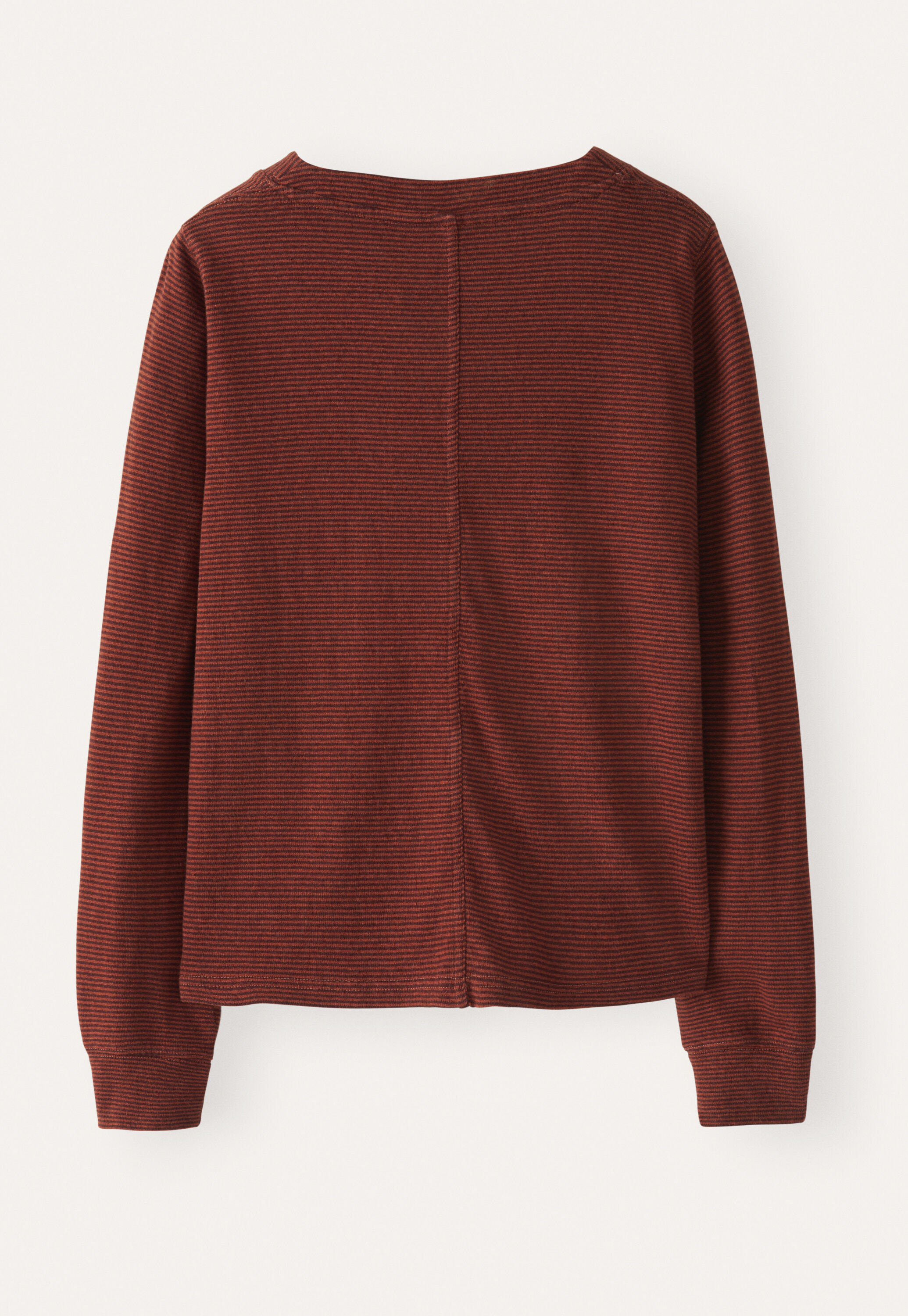 Striped Henley top, Prune chilli, large