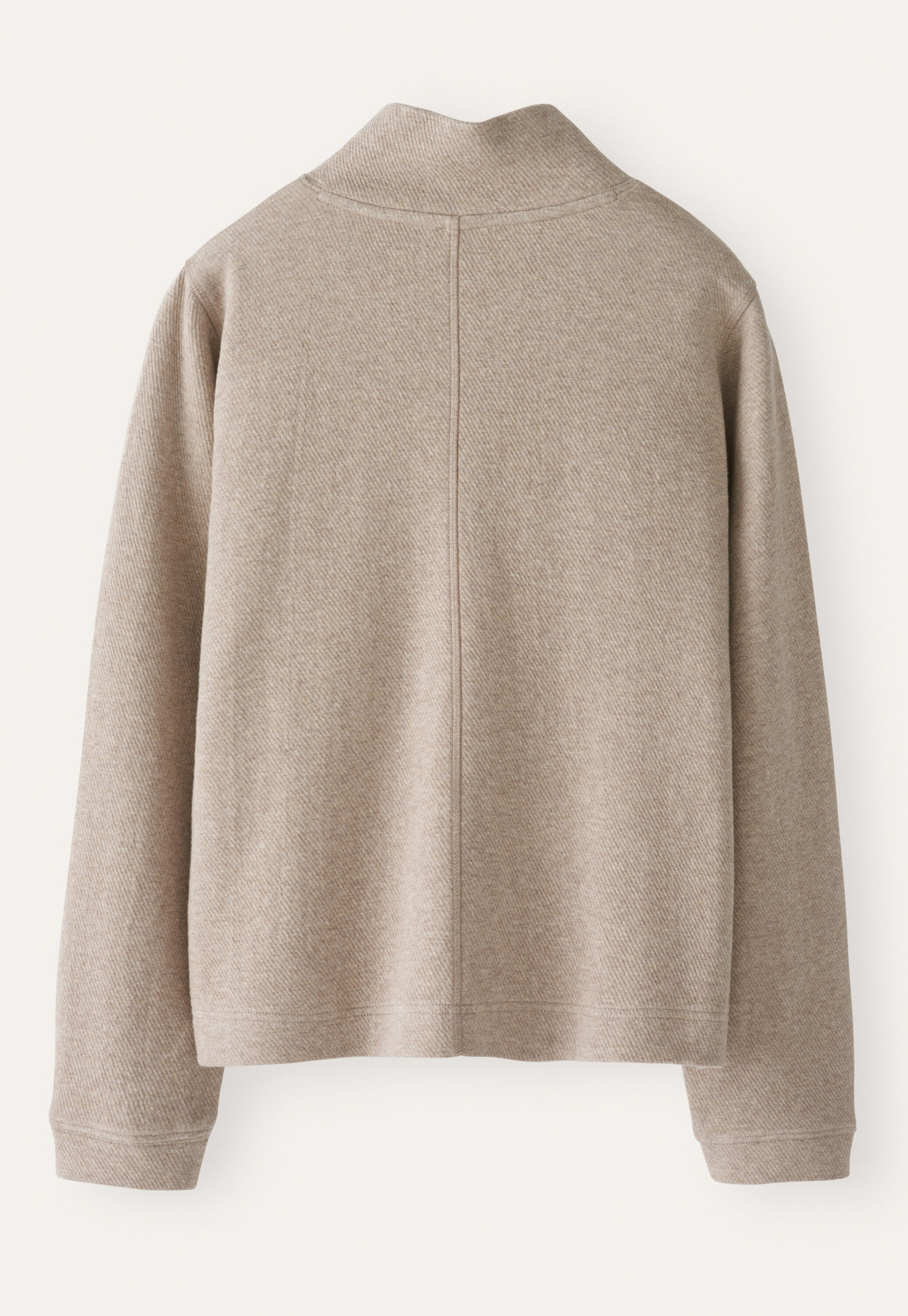 Cross-over neck sweatshirt