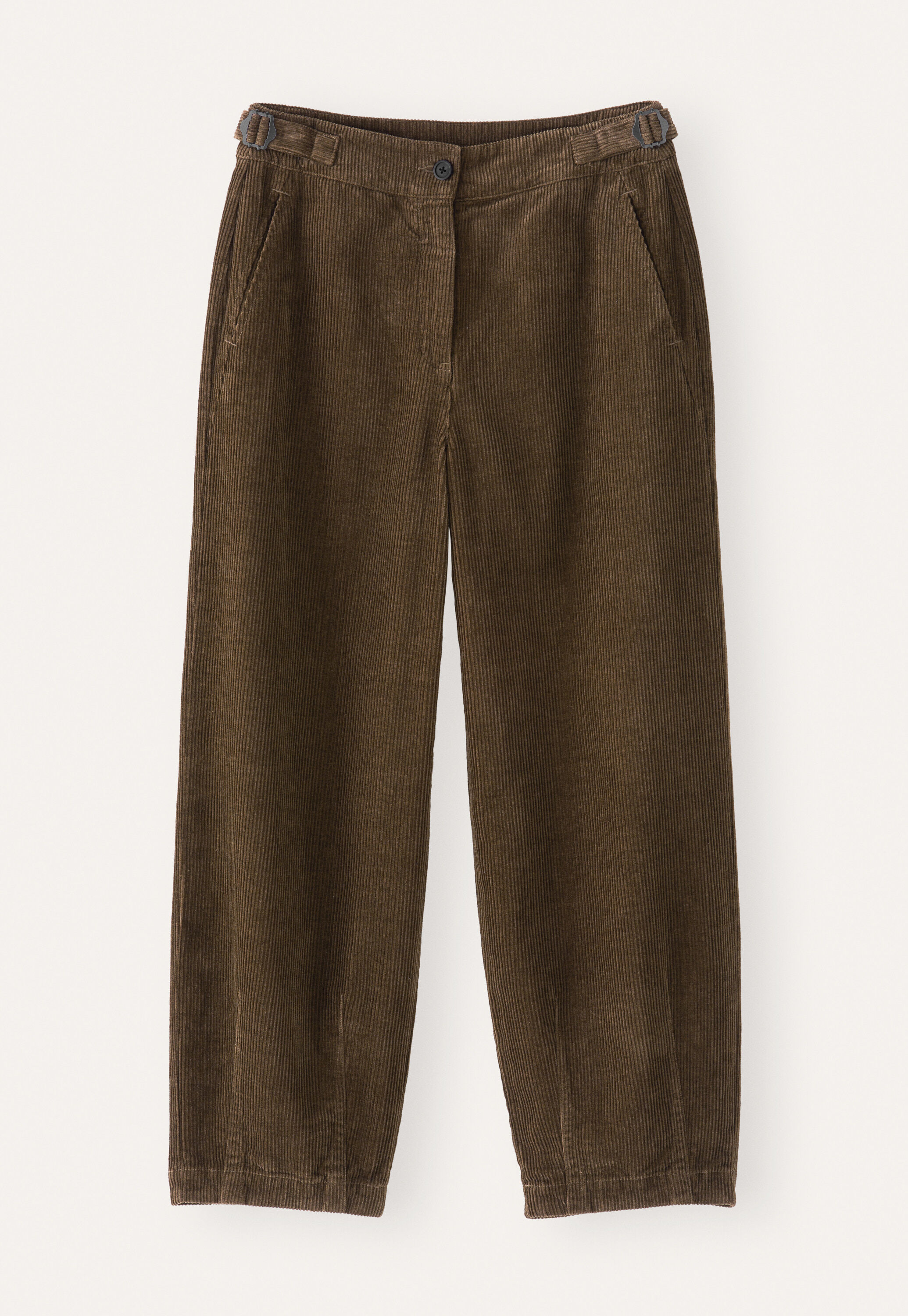 Cropped tapered-leg trousers