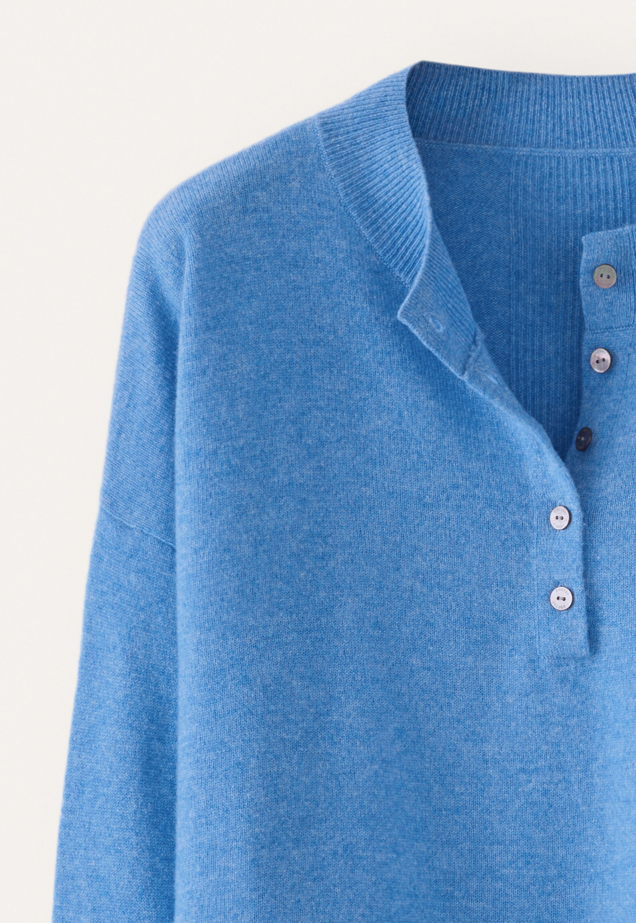 Button-neck sweater, Soft marine, large