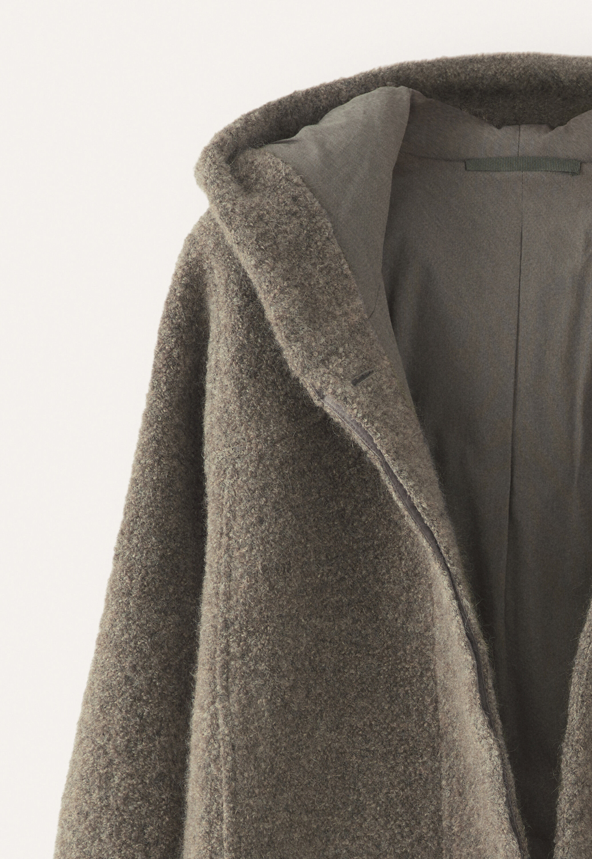 Hooded coat, Taupe, large