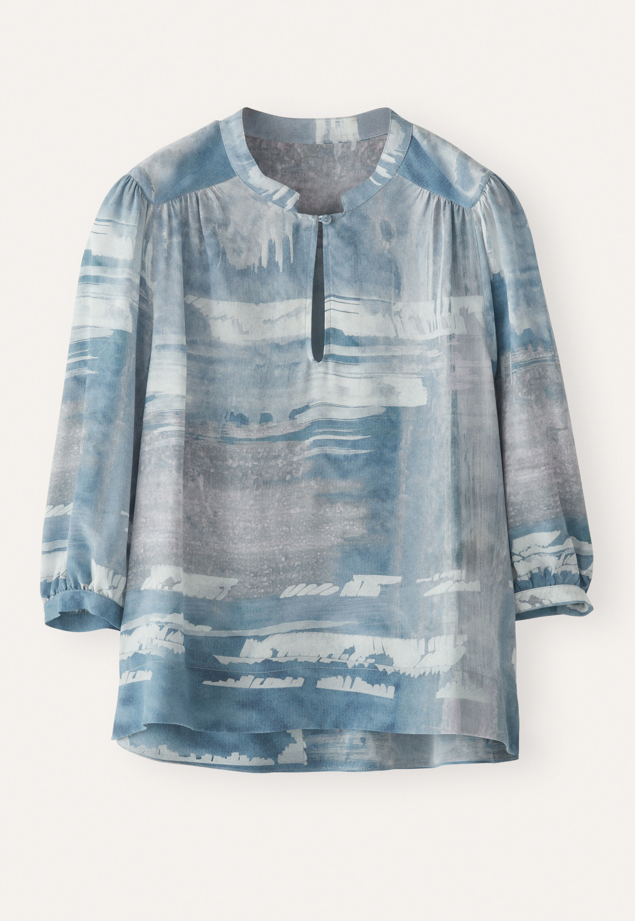 Gathered yoke blouse
