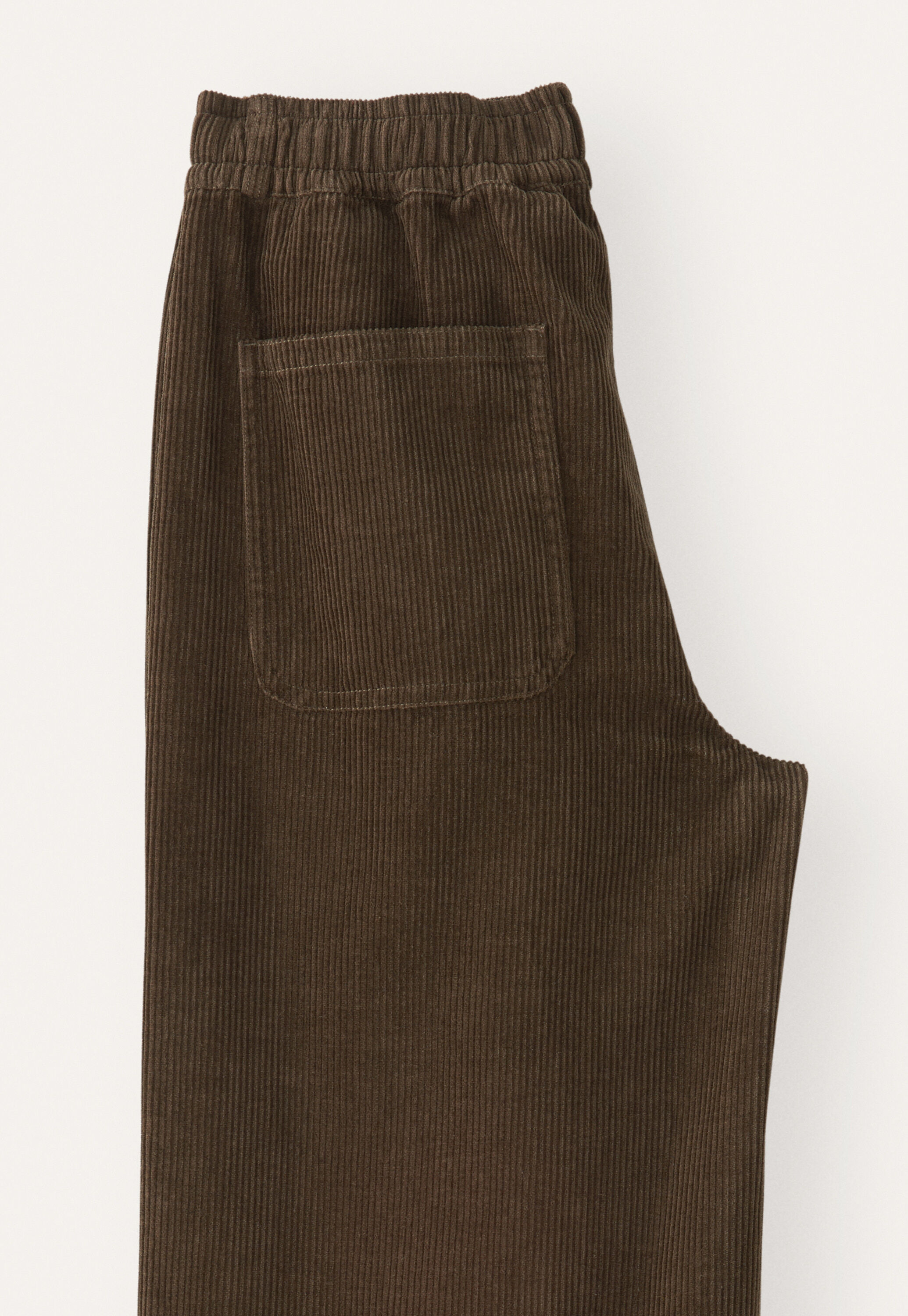 Cord dart-hem trousers