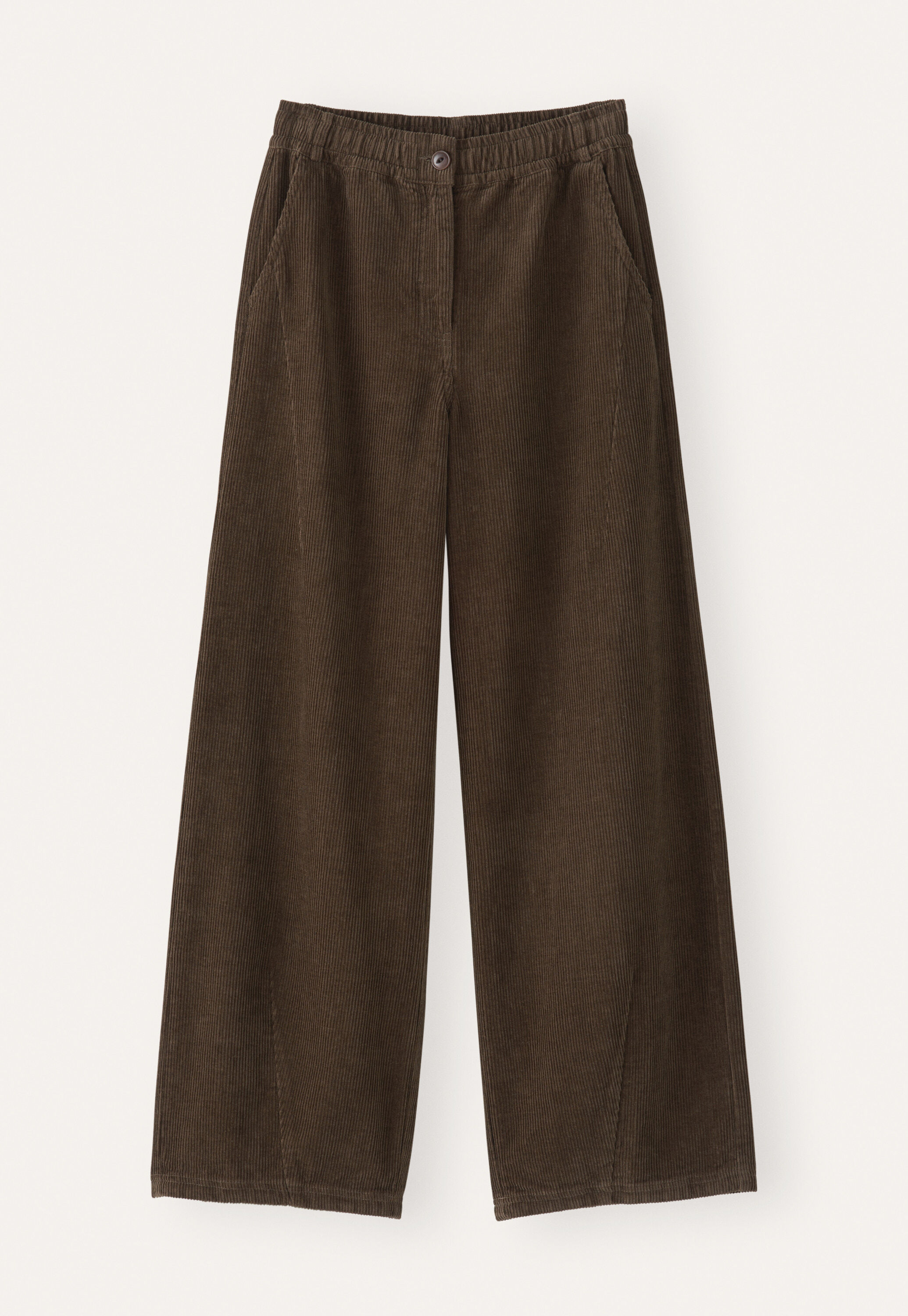 Cord dart-hem trousers