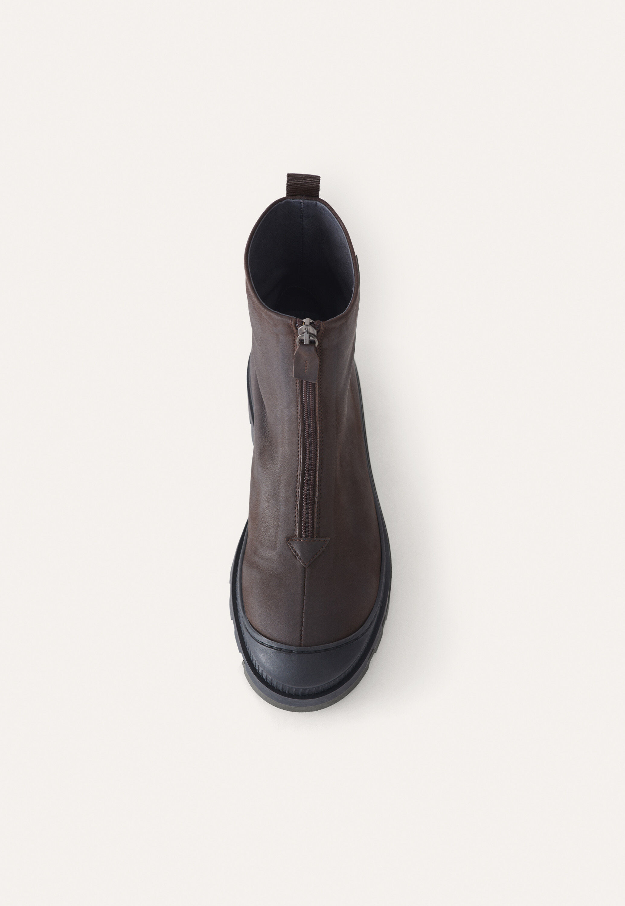 Zip-front boots