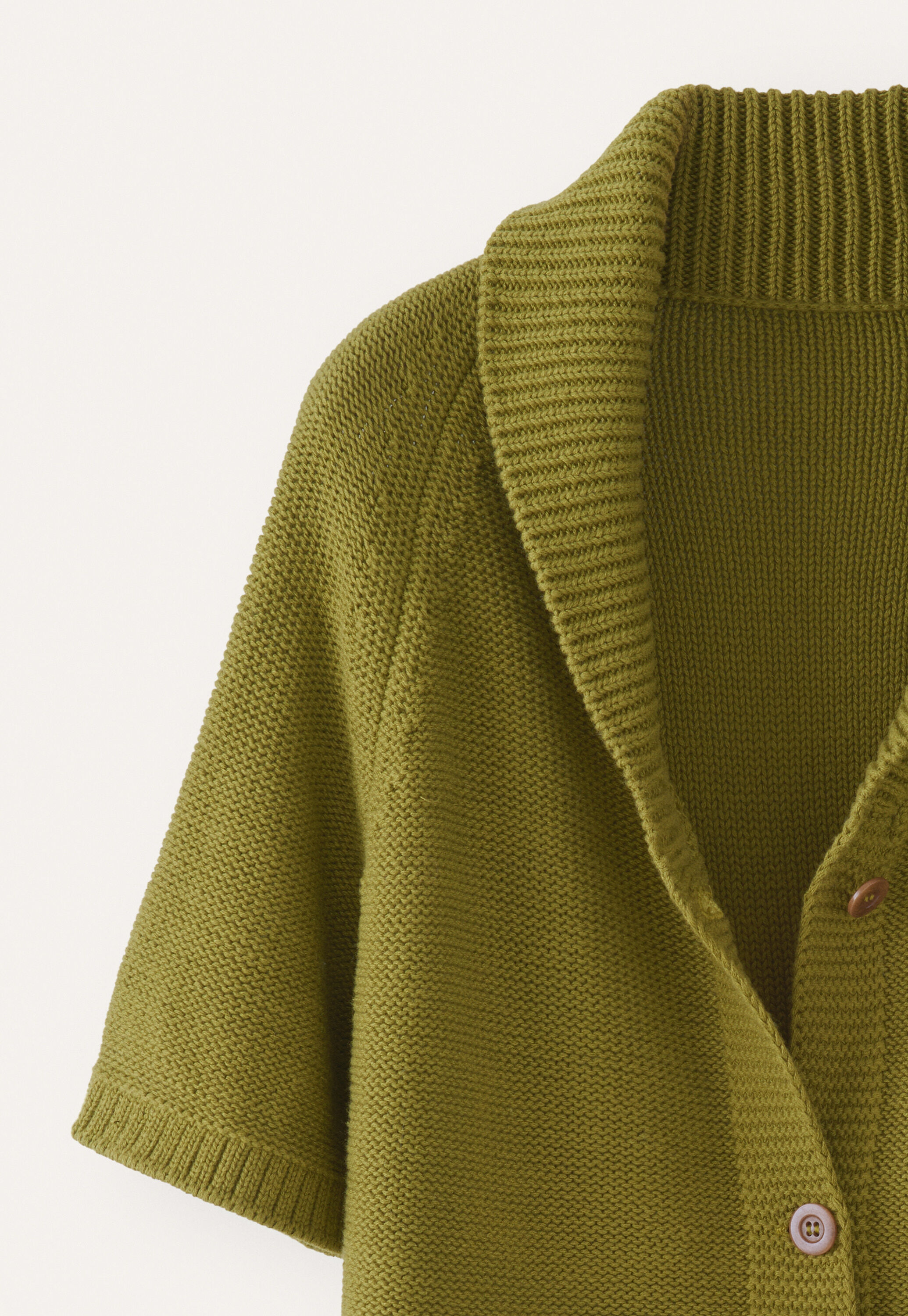 Shawl-collar cardigan