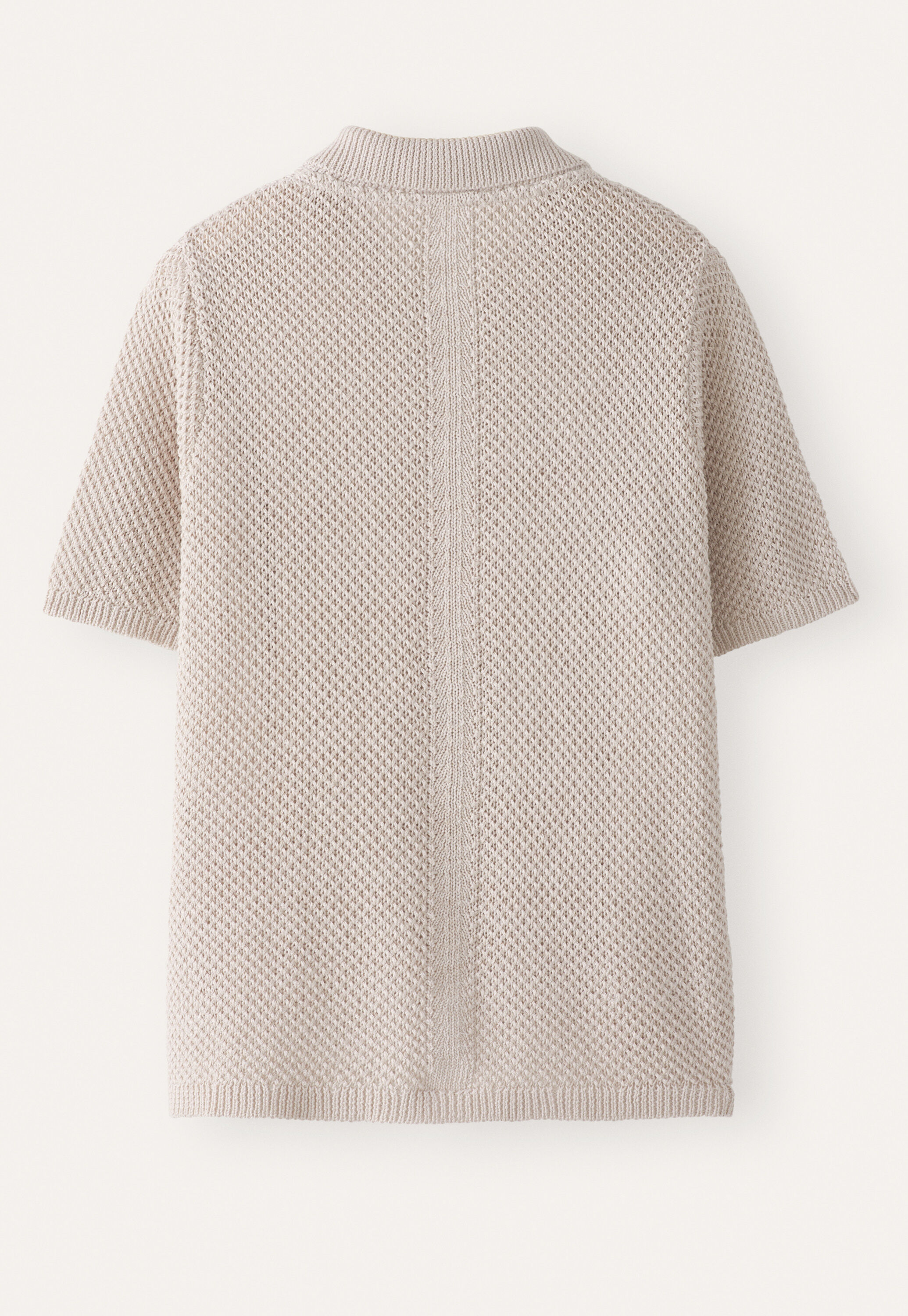 Moss-stitch collared cardigan
