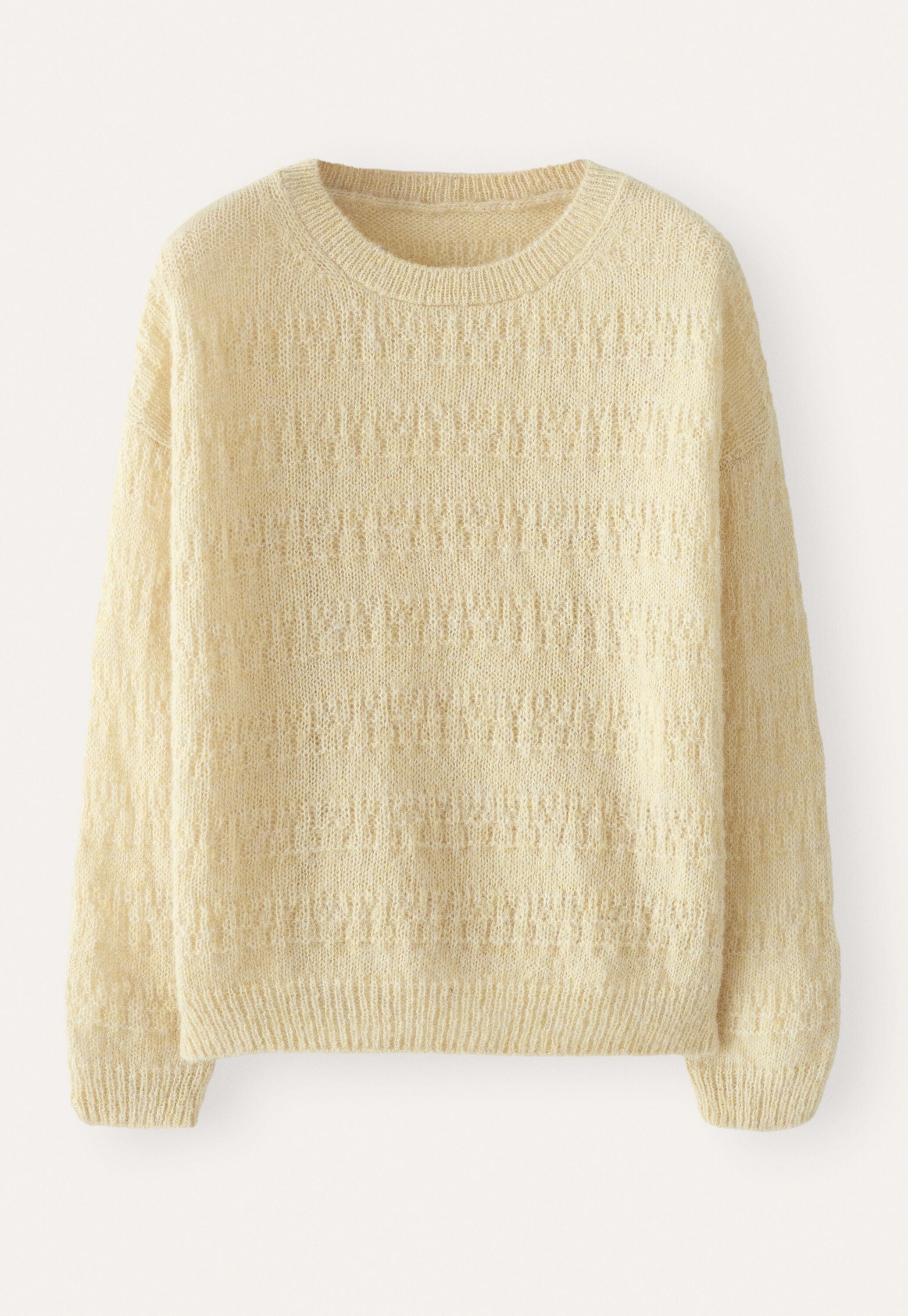Textured striped sweater, Lemon fawn, large