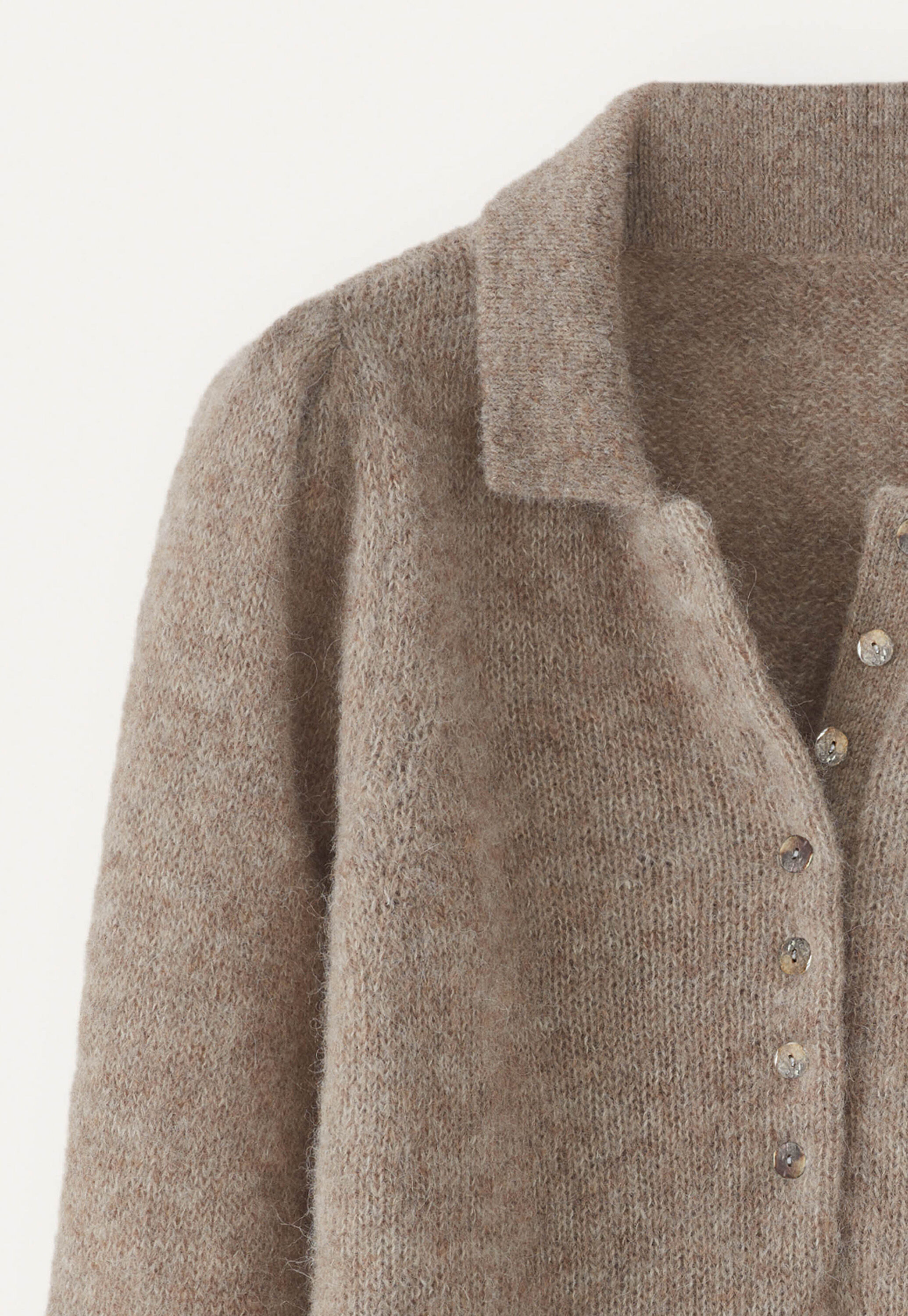 Collared sweater, Fawn brown, large