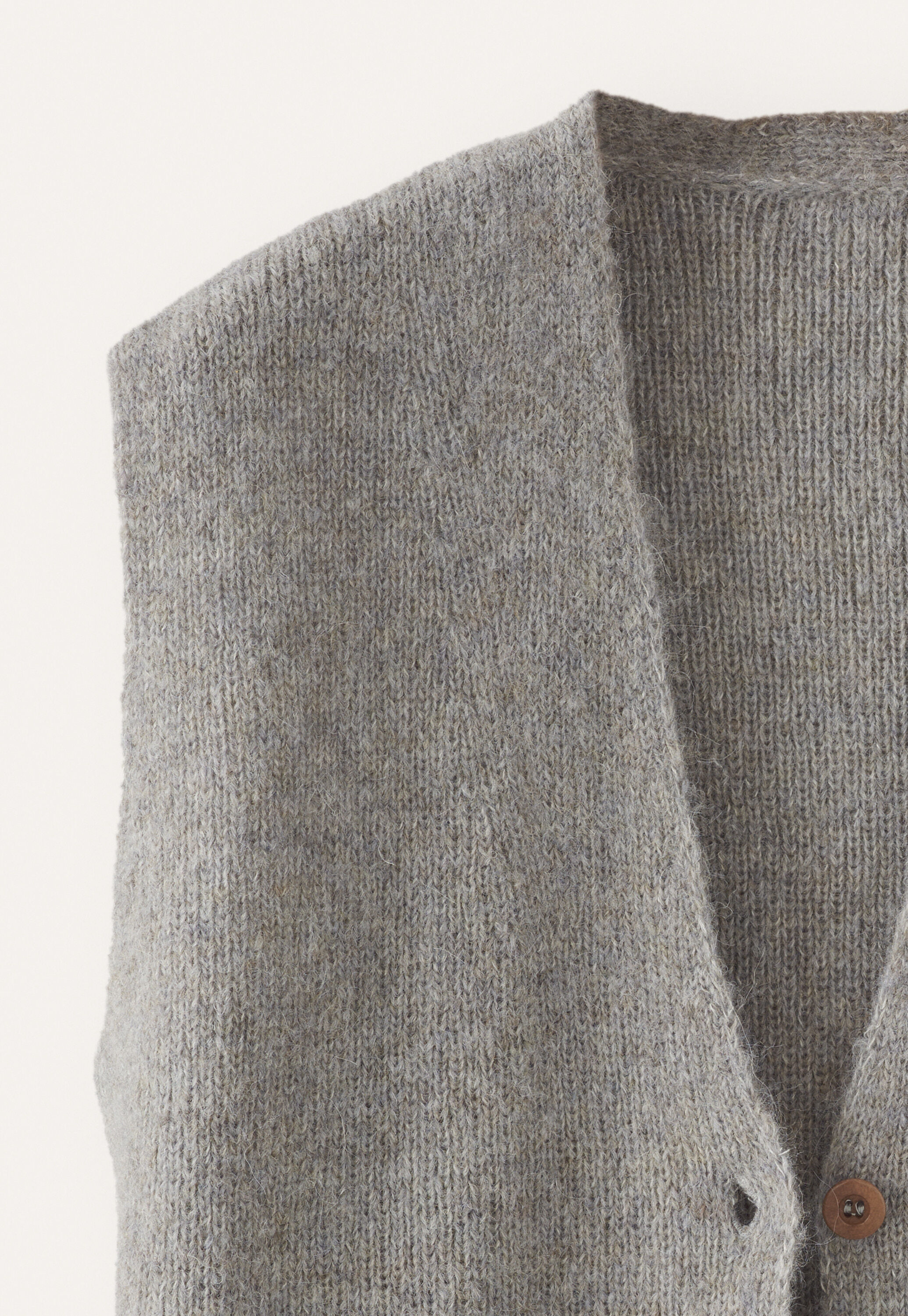 Knitted waistcoat, Grey stone, large