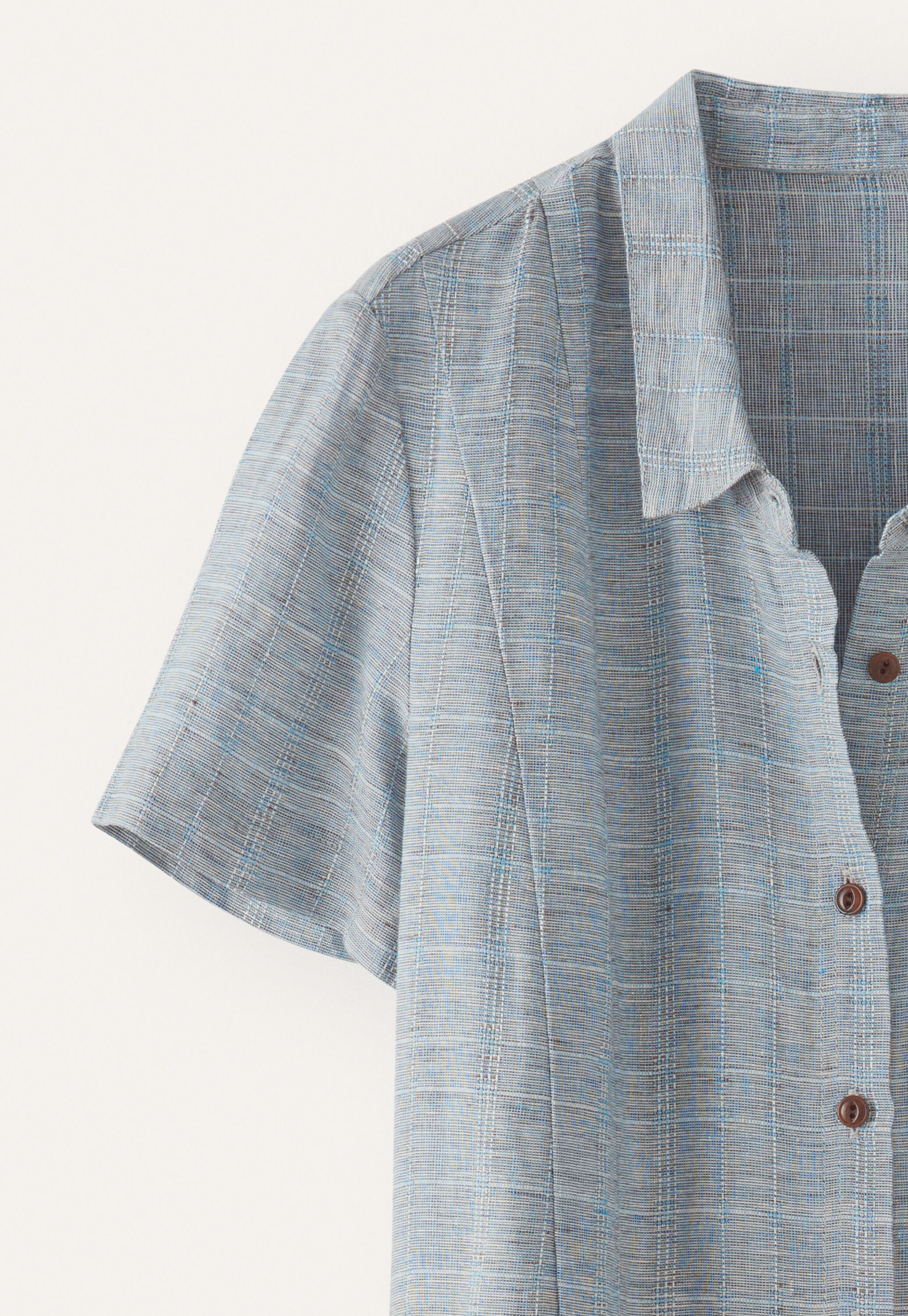 Checked button-through dress