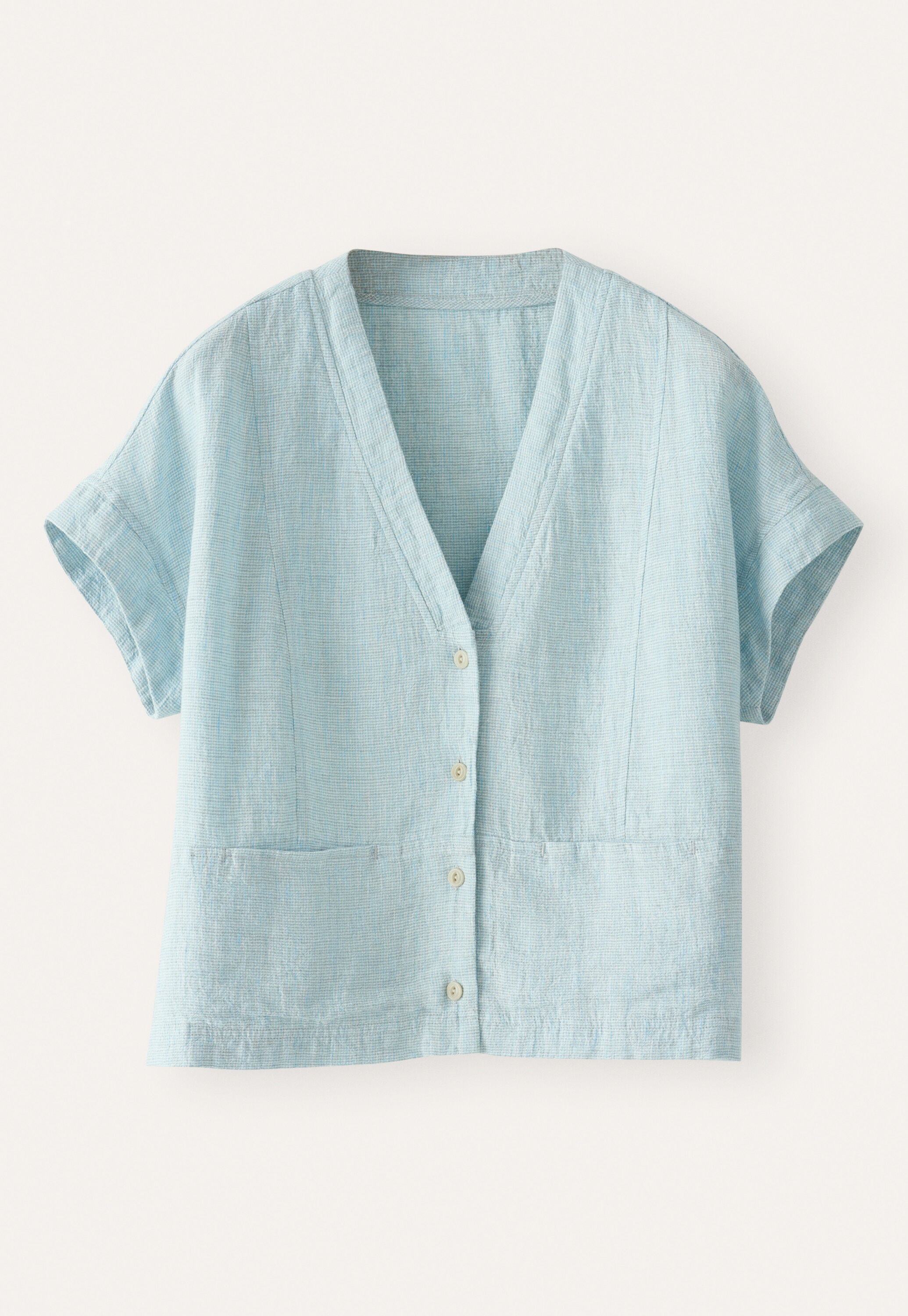 V-neck short-sleeve top