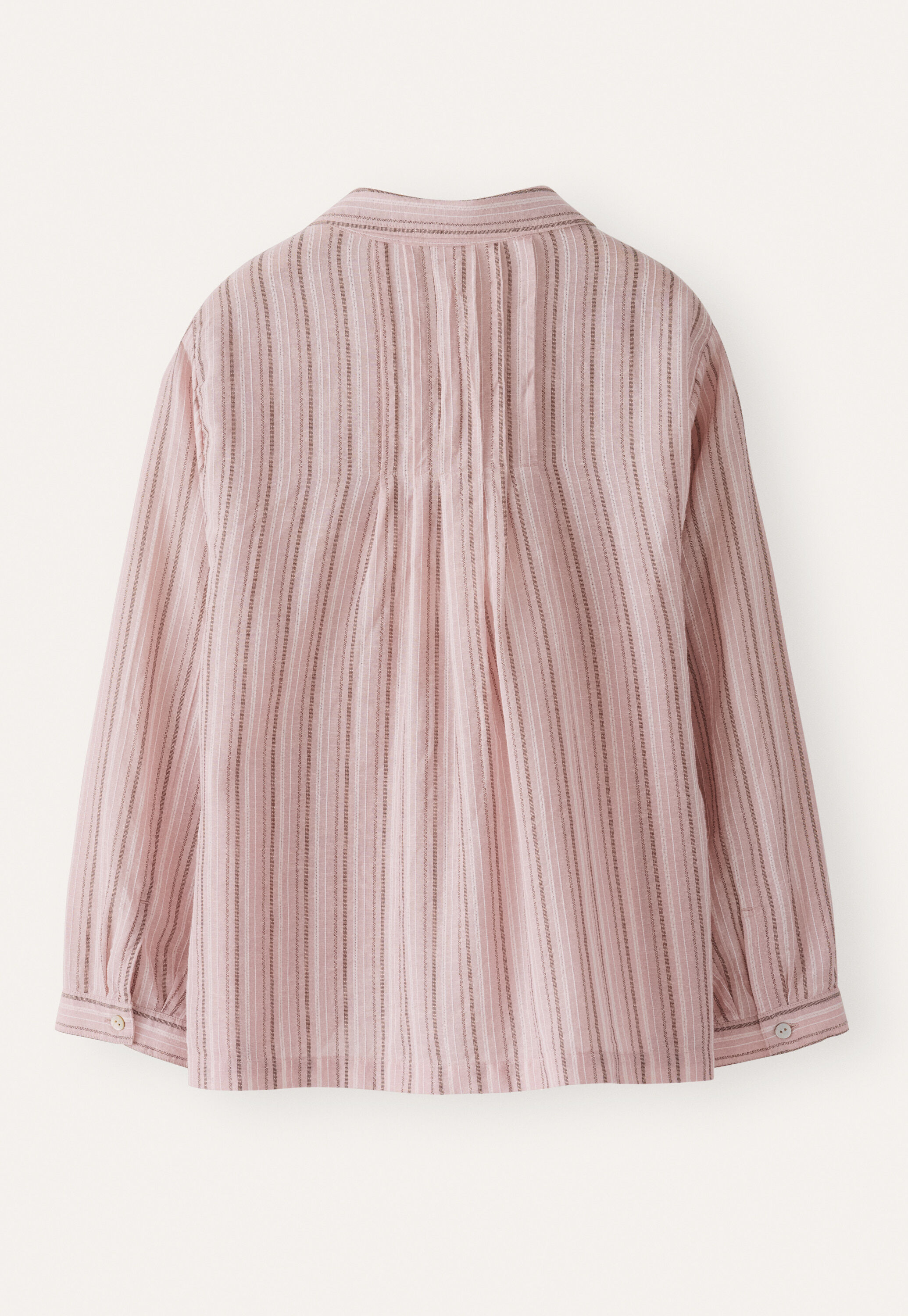 Striped pleated shirt