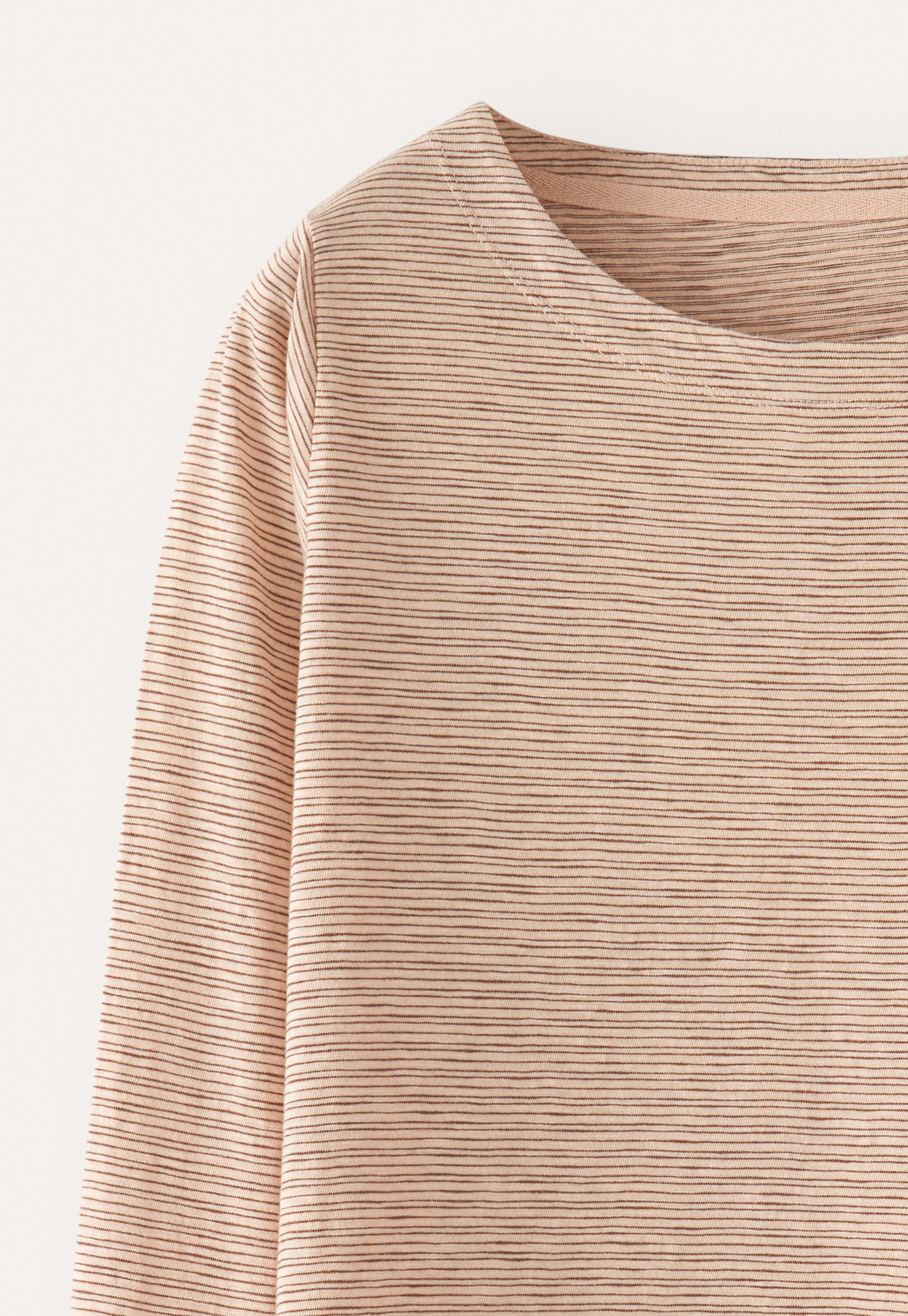 Striped jersey tunic, Soft pink, large