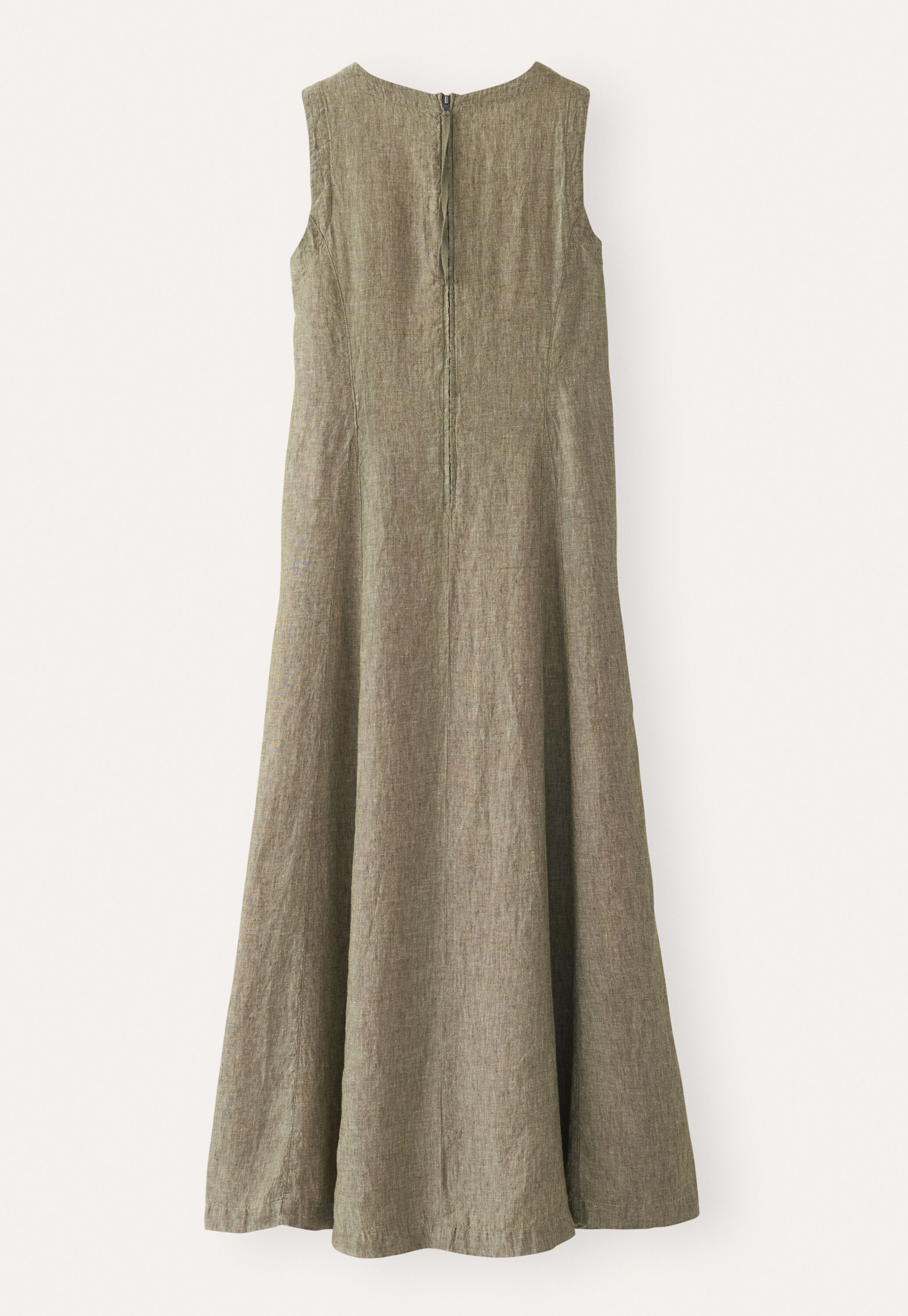 V-neck linen dress
