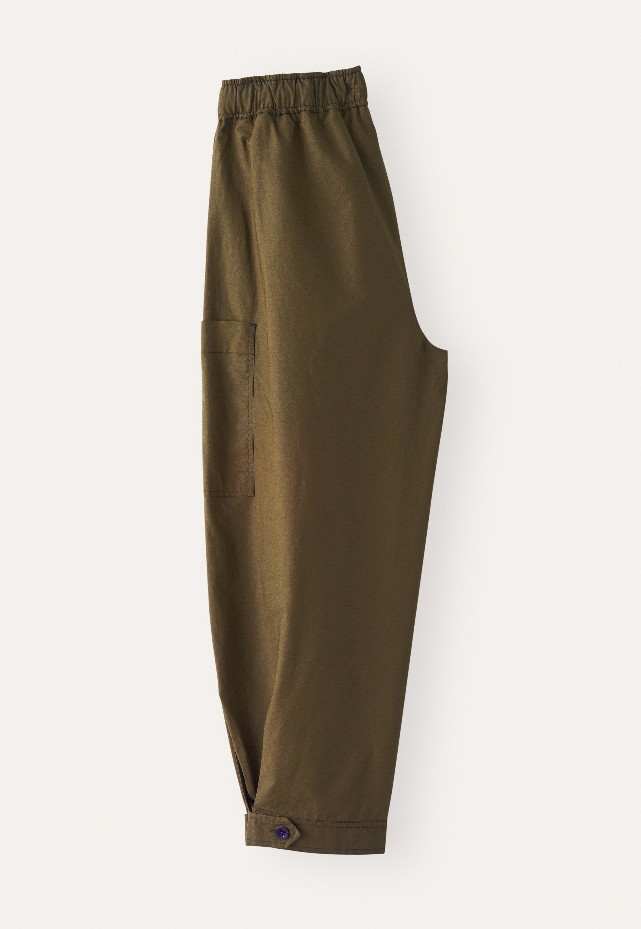 Cropped pull-on trousers