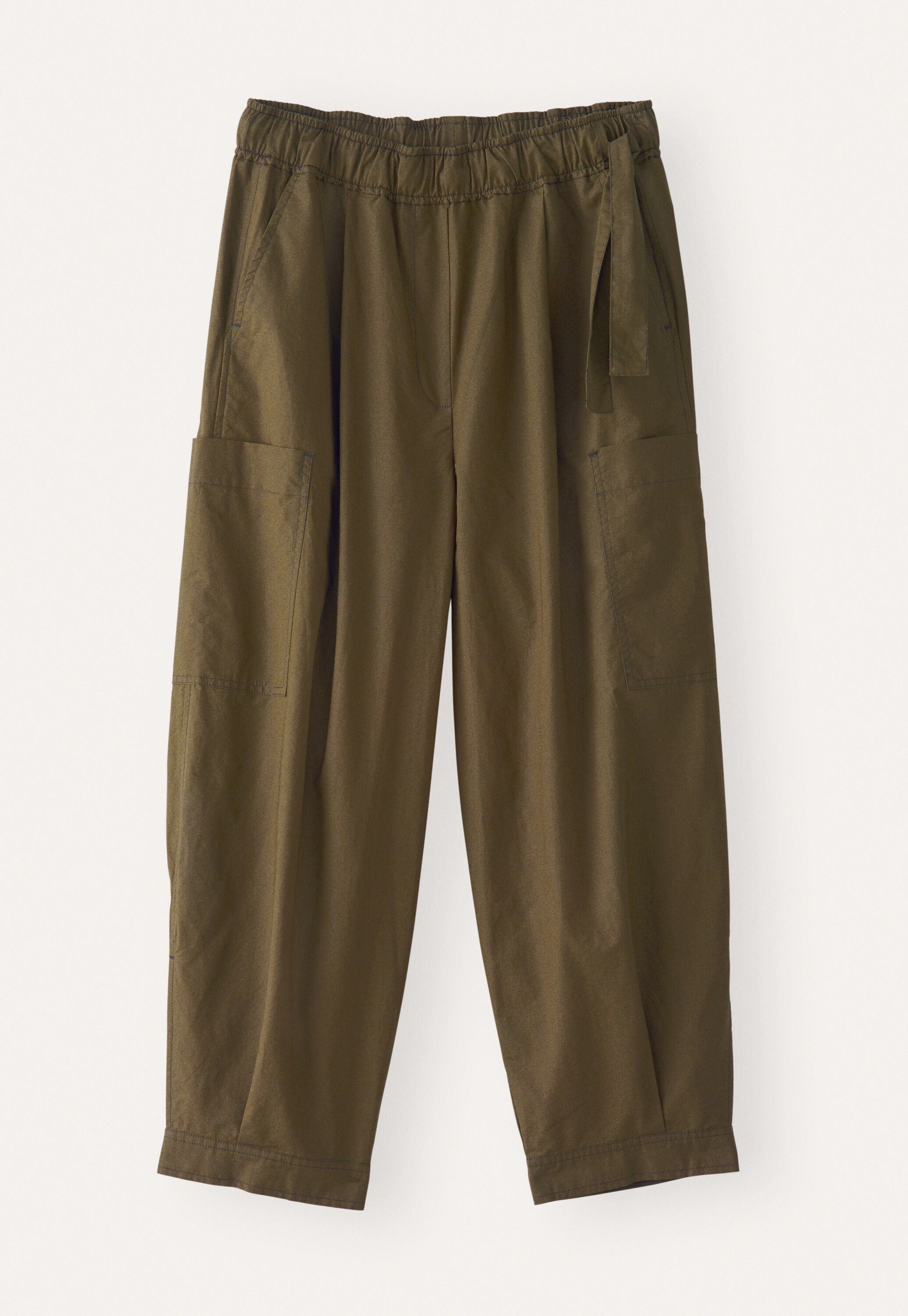 Cropped pull-on trousers