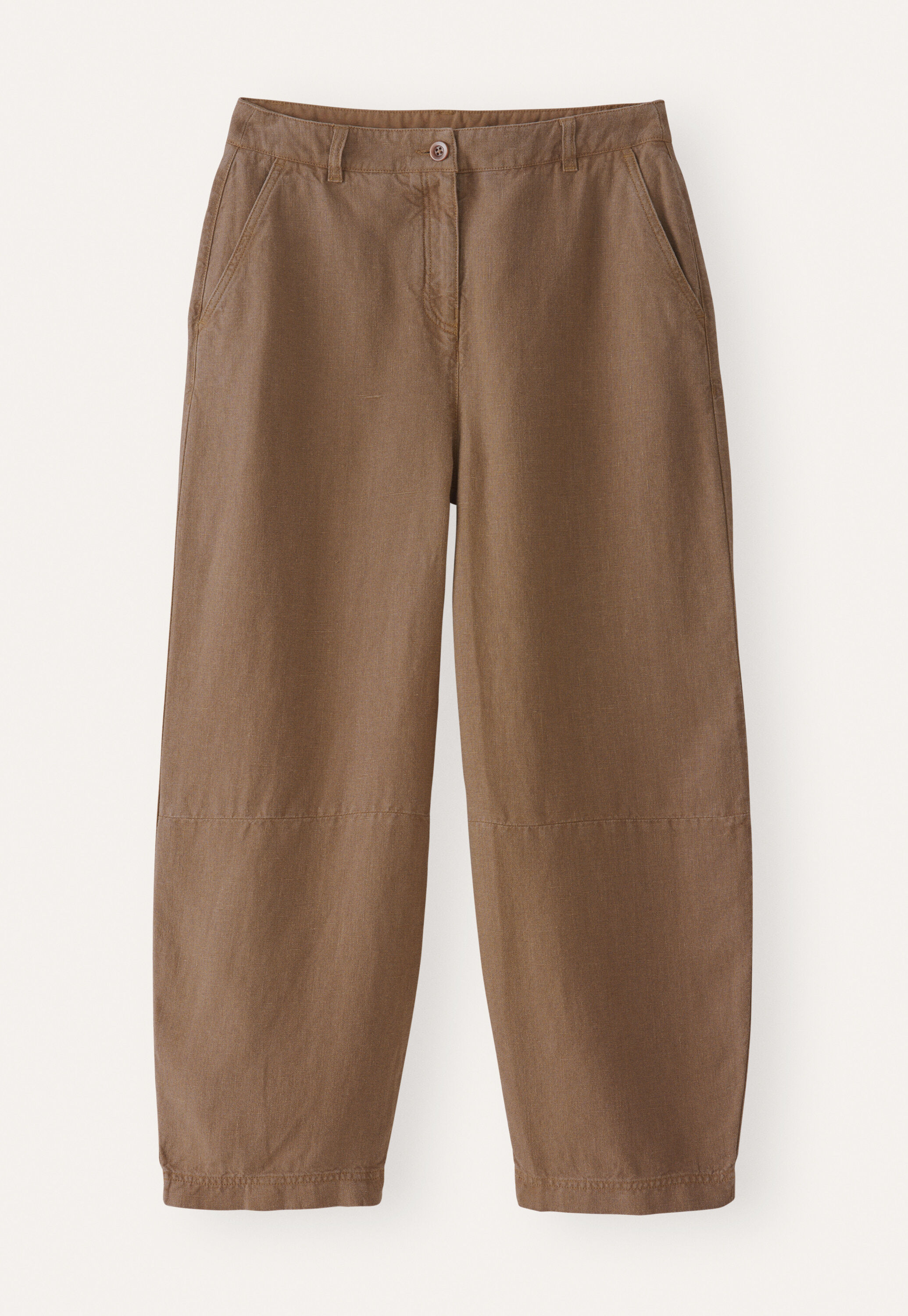 Barrel-leg trousers
