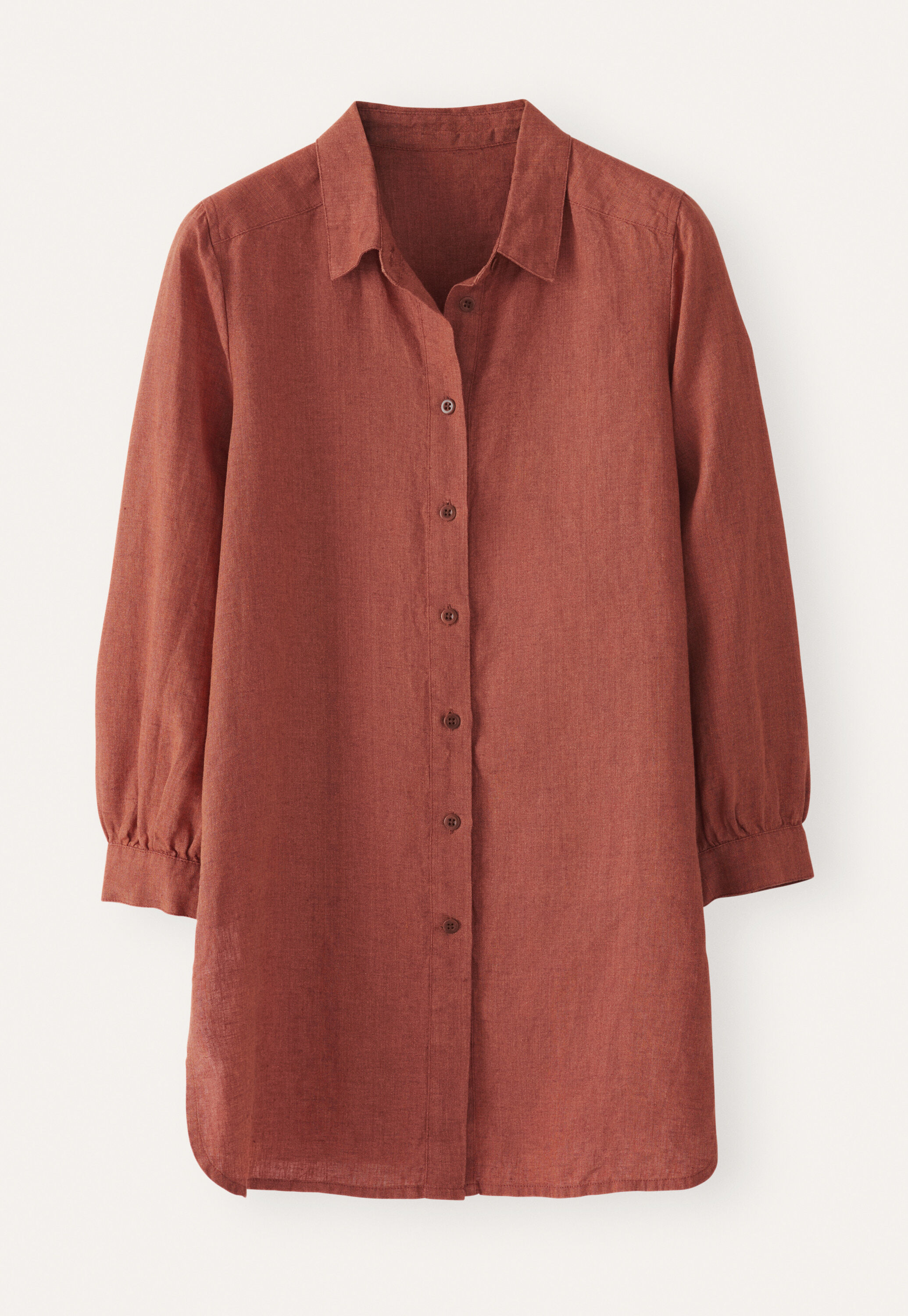 Deep side-split shirt