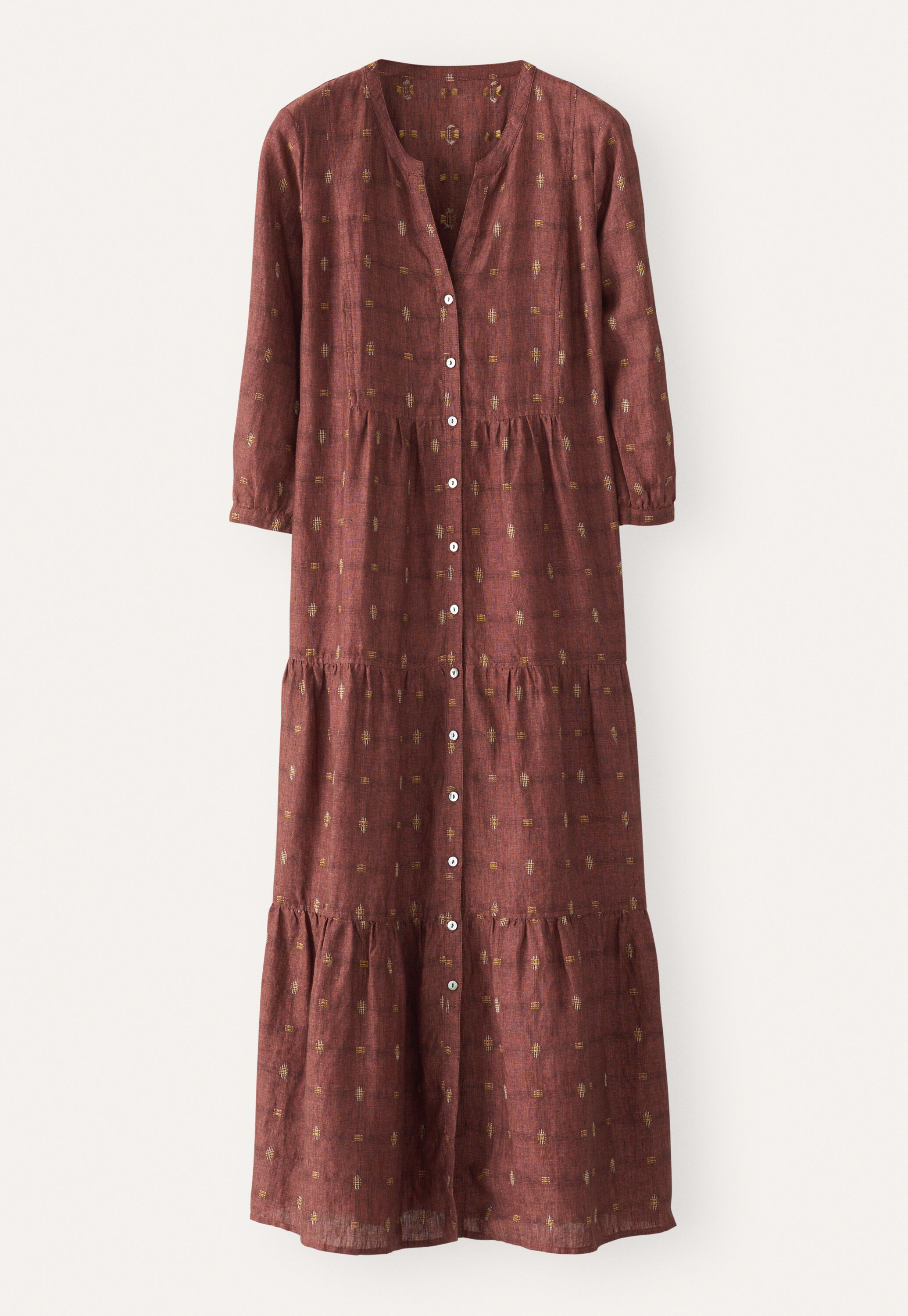 Clipped dobby-weave dress