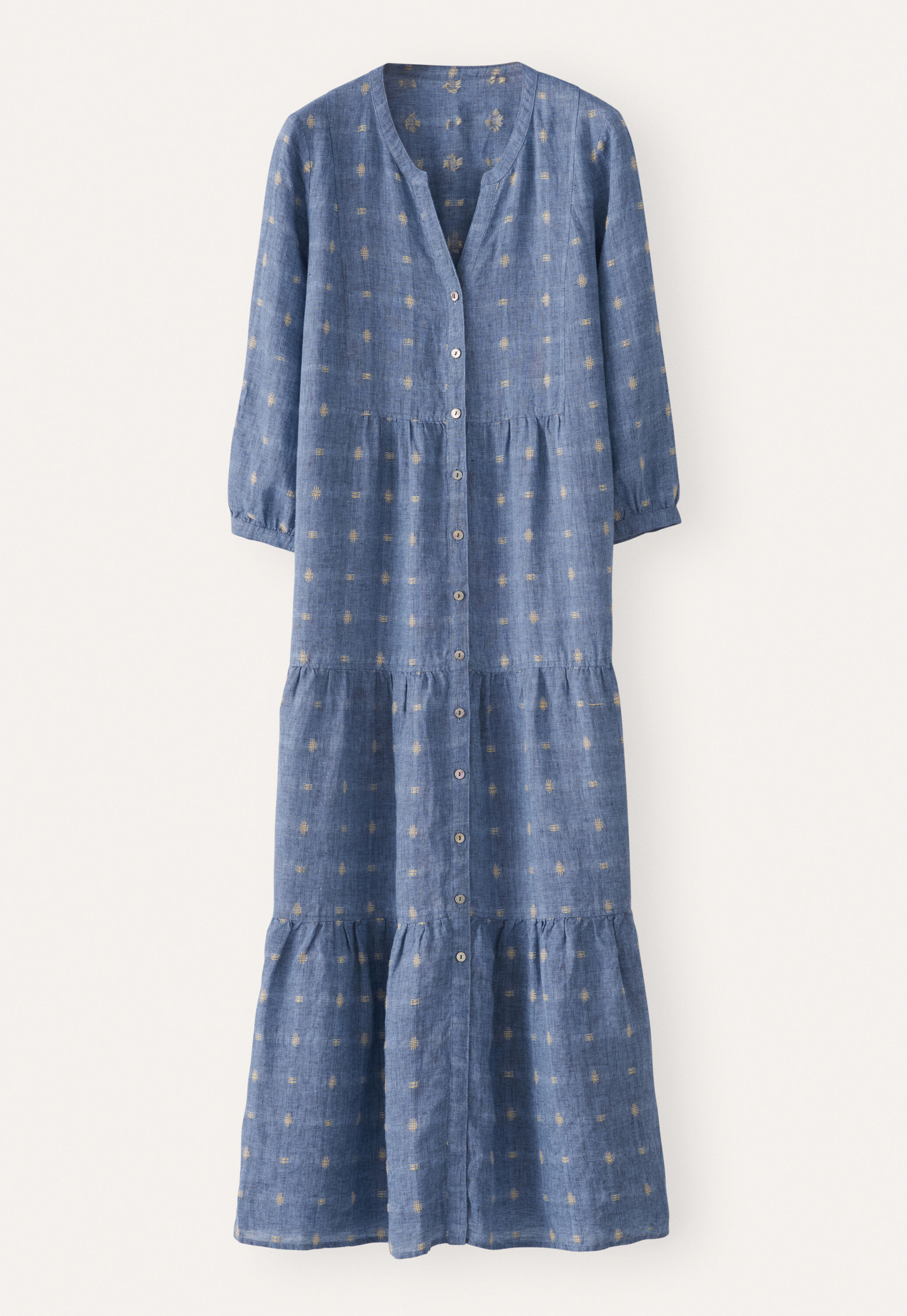 Clipped dobby-weave dress