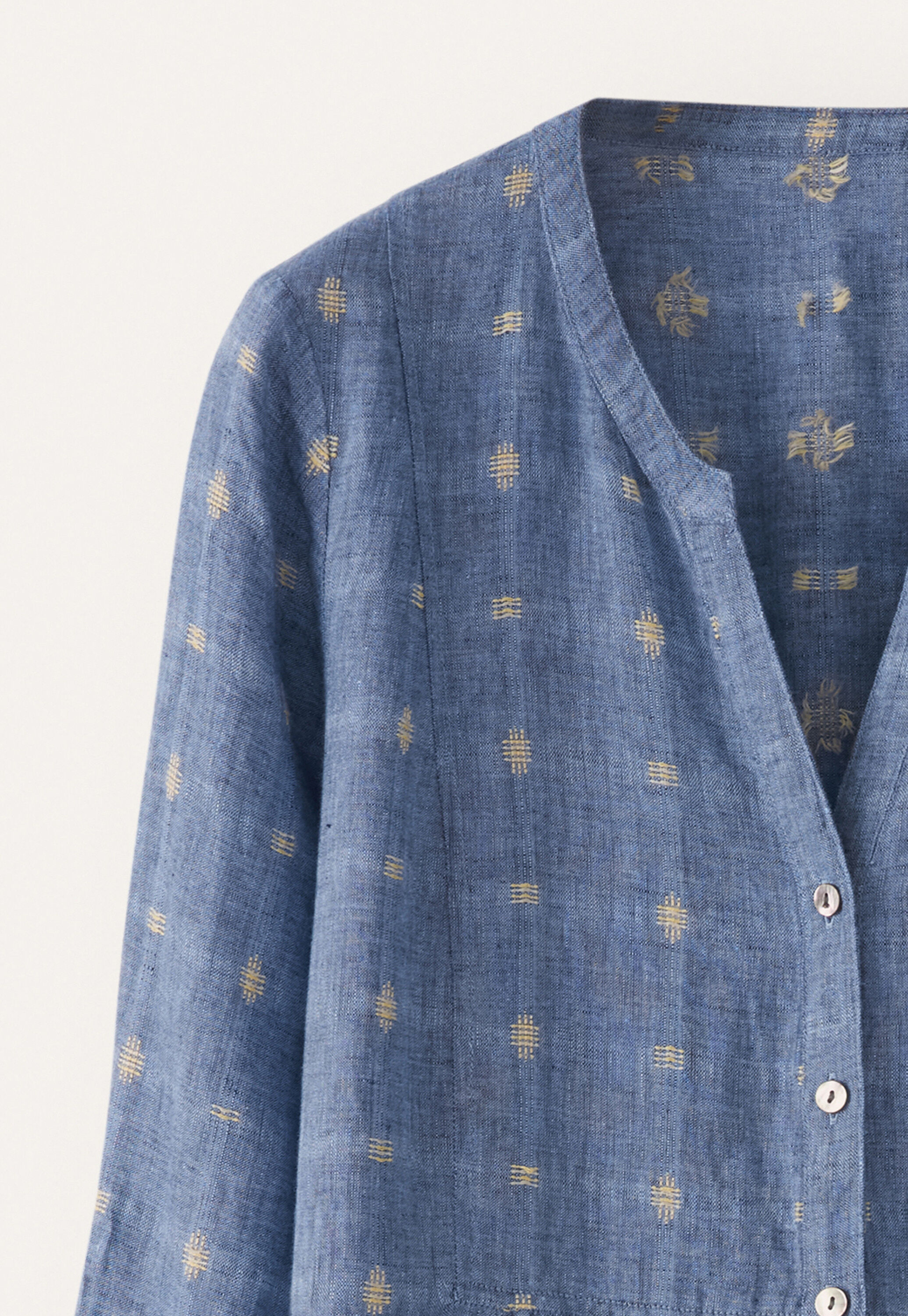 Clipped dobby-weave dress