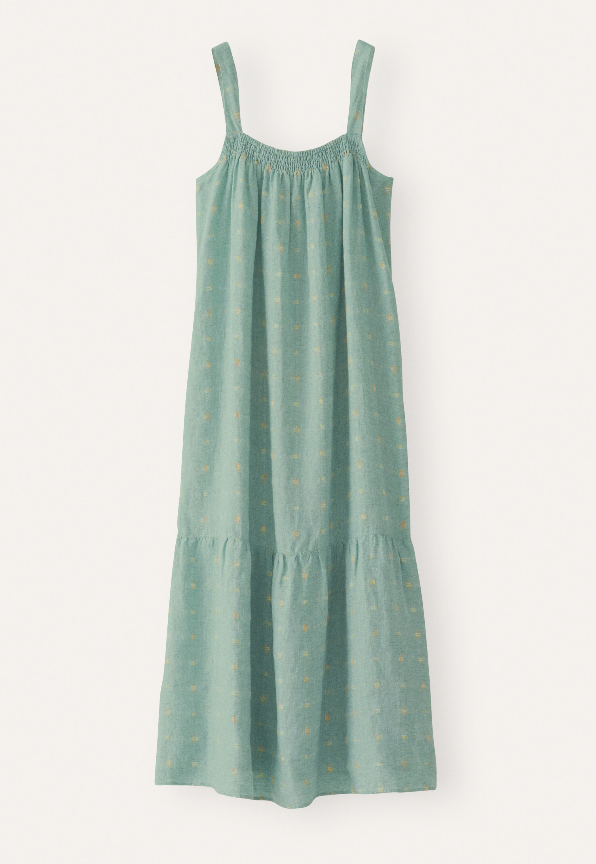 Dobby-weave strap dress, Mint aqua, large
