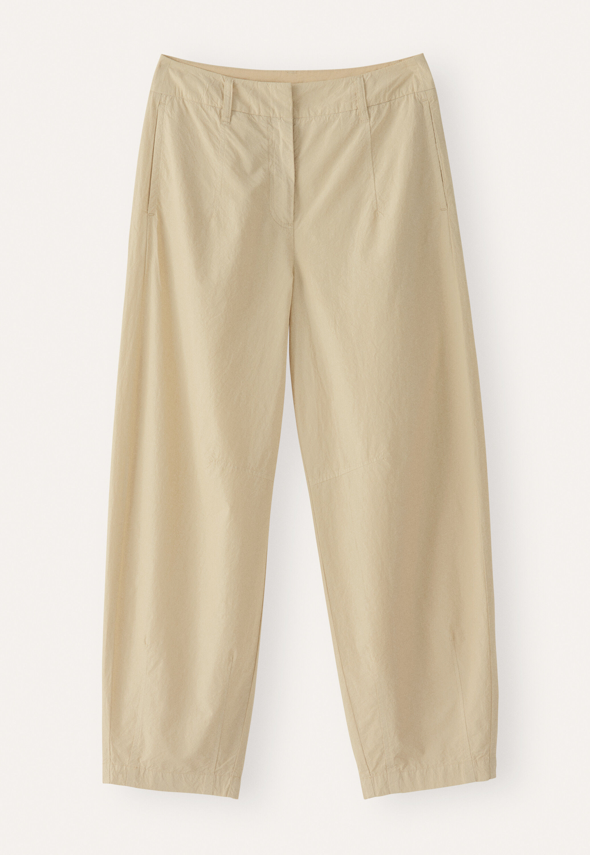 Darted-hem trousers, Stone, large