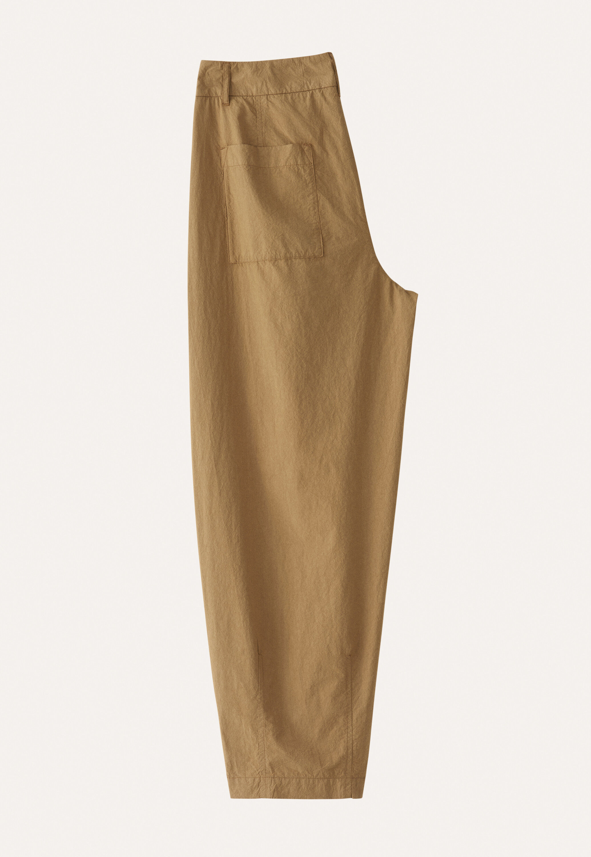 Darted-hem trousers